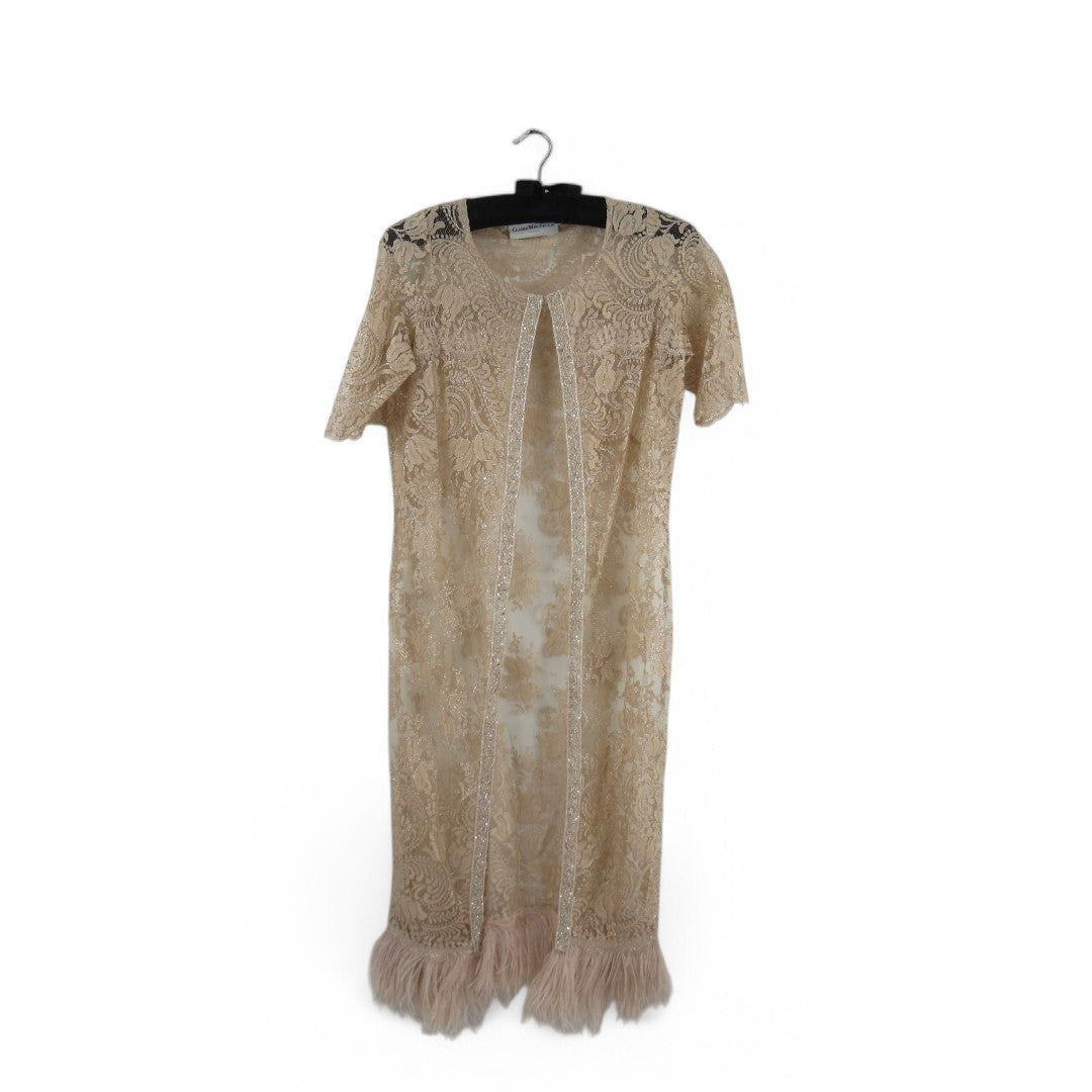 front image for Claire Mischevani Mother Of Bride Lace Jacket UK 12 Pink Womenswear | Pre-loved
