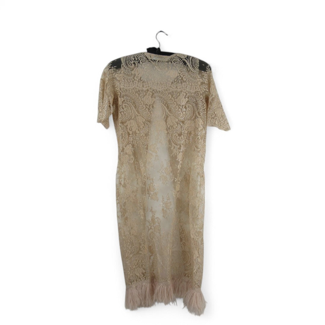 back image for Claire Mischevani Mother Of Bride Lace Jacket UK 12 Pink Womenswear | Pre-loved
