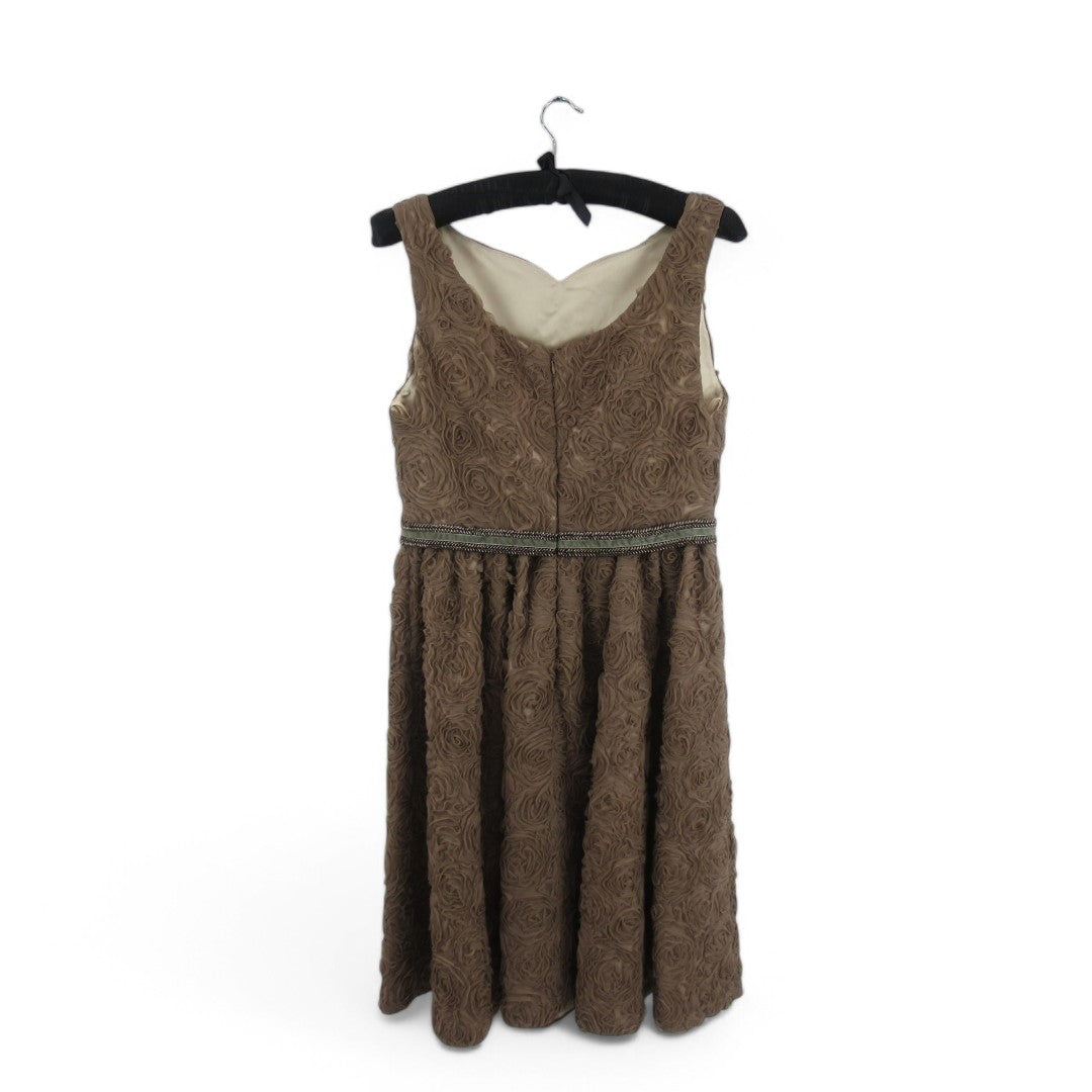 back image for David Fielden Bridesmaid Dress Brown UK 16 Womenswear | Pre-loved