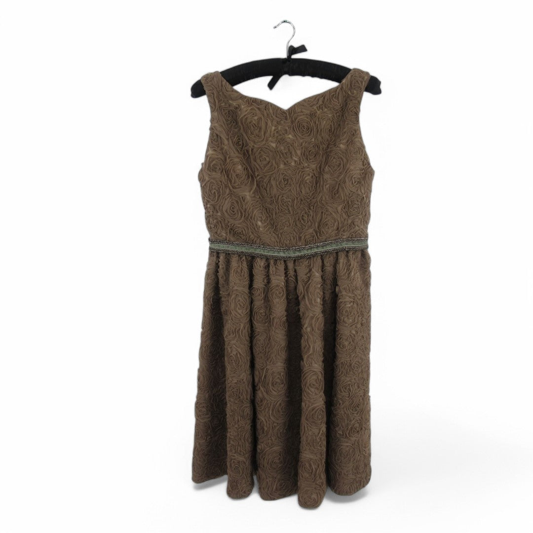 front image for David Fielden Bridesmaid Dress Brown UK 16 Womenswear | Pre-loved