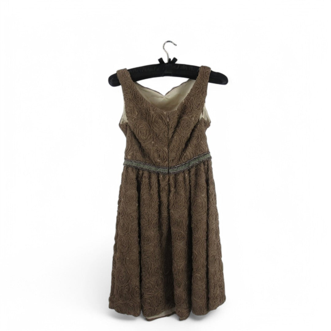 back image for David Fielden Bridesmaid Dress Brown UK 14 Womenswear | Pre-loved