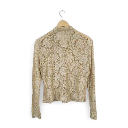 back image for Phase Eight Lace Blouse Shirt UK 14 Gold Womenswear | Pre-loved 