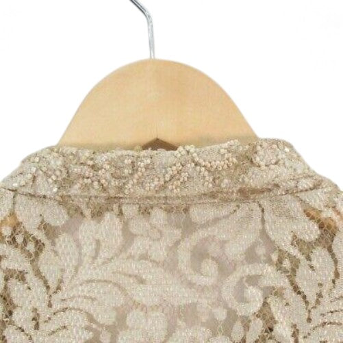 collar image for Phase Eight Lace Blouse Shirt UK 14 Gold Womenswear | Pre-loved 
