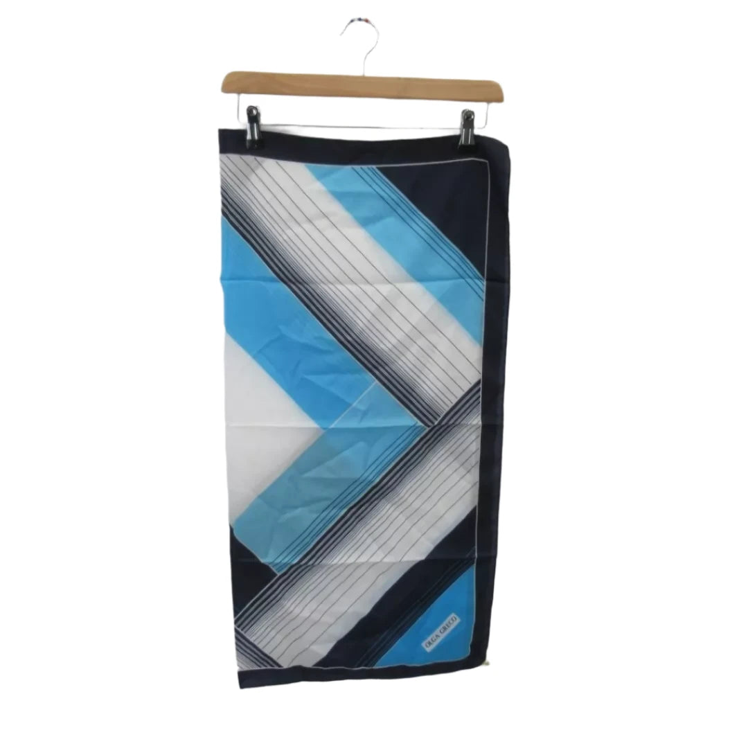 Front image for Olga Greco 30" Square Scarf Vintage Stripes Womenswear | Preloved