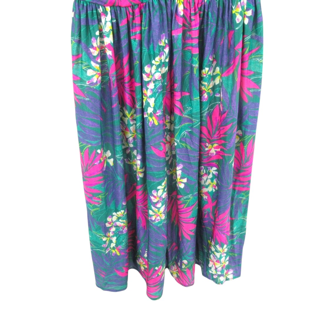bottom image for Berkertex Mayfair Vintage Dress UK 10 Tropical Womenswear | Pre-loved 