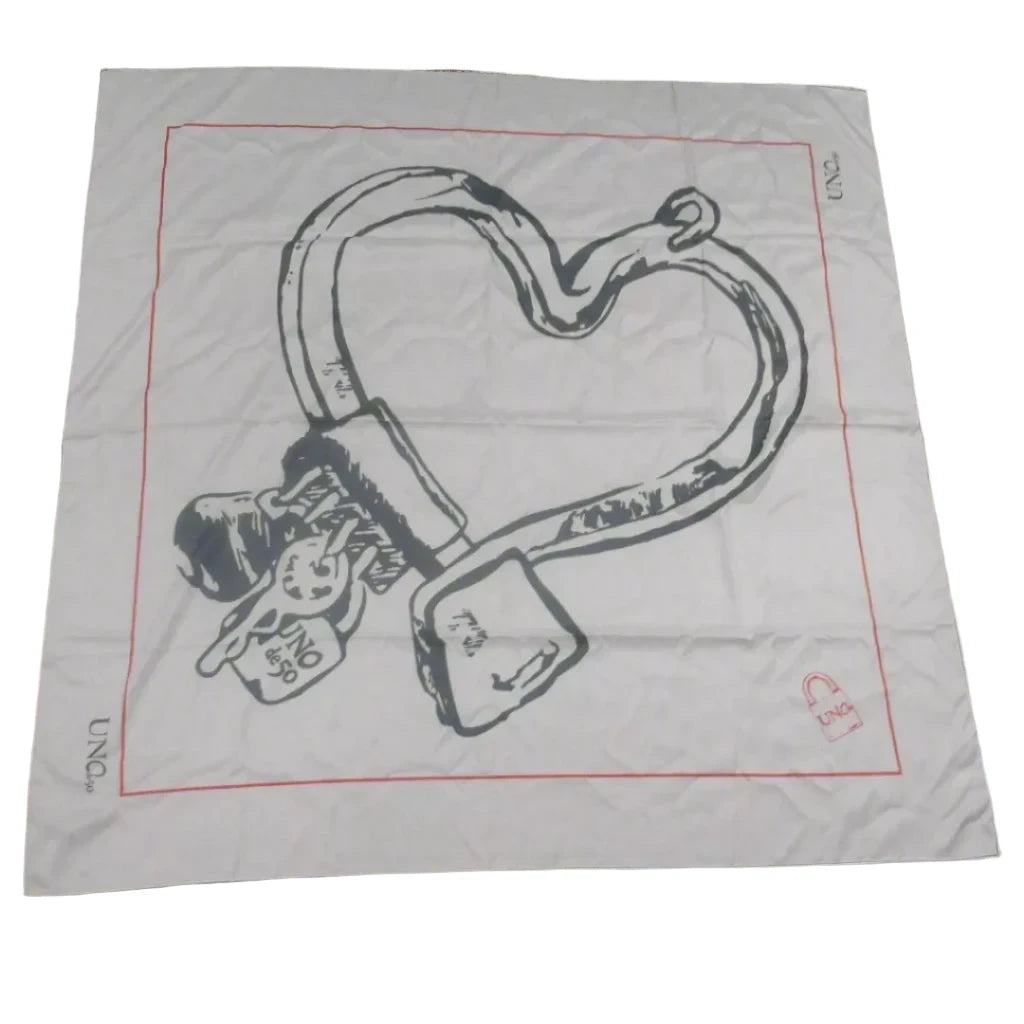 Front image for Uno De50 48"x48" White Black Heart Square Square Womenswear | Preloved