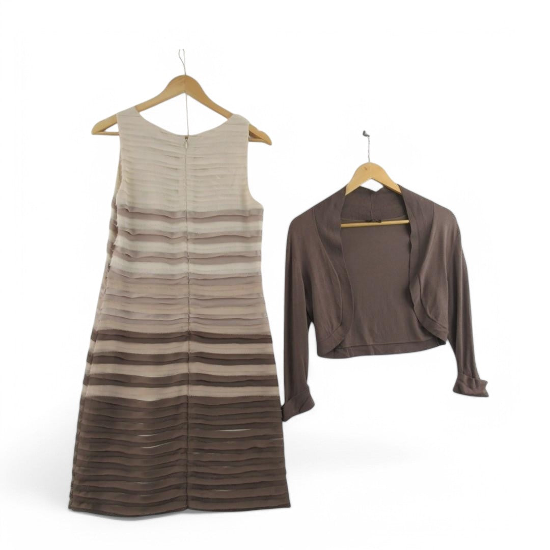 back image for Phase Eight Mother Of Bride Outfit Brown UK 10 Womenswear | Pre-loved