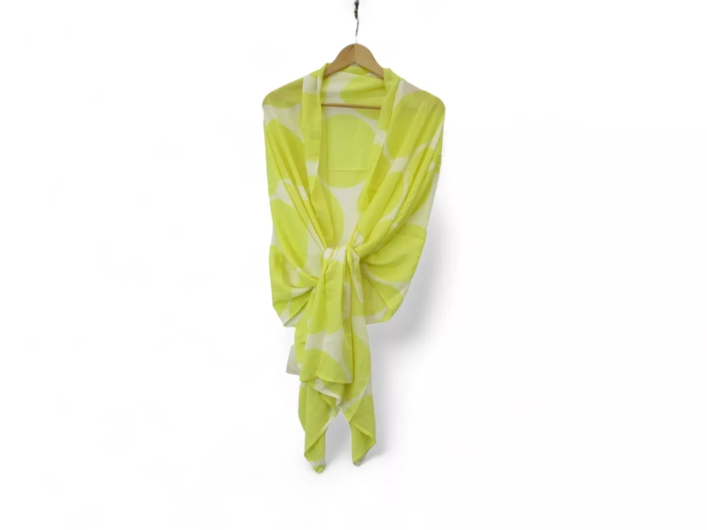 Front image for Boden 29"x76" Yellow Ochre Spot Scarf Wrap Womenswear | Preloved