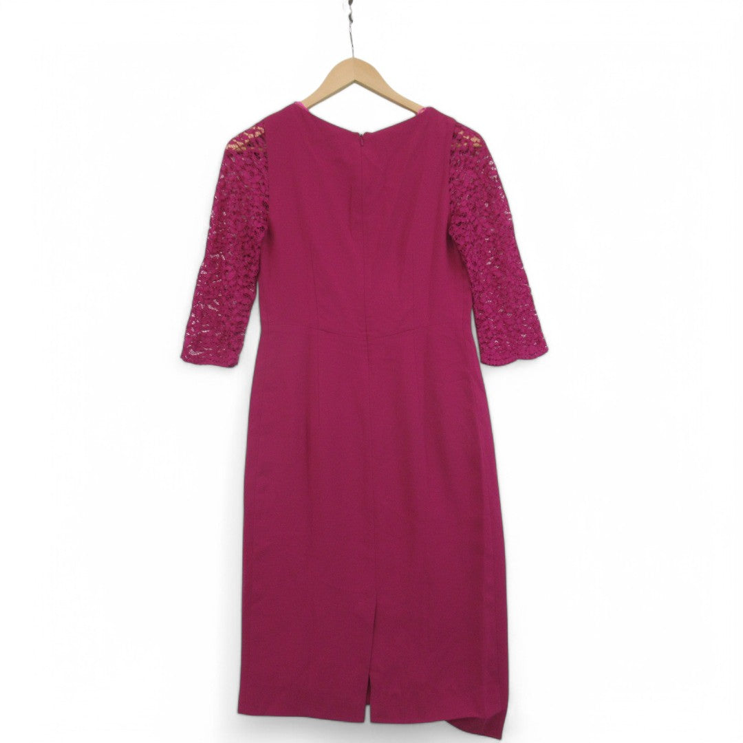 back image for Jaeger Vintage Mother Of Bride Dress Pink UK 8 Womenswear | Pre-loved