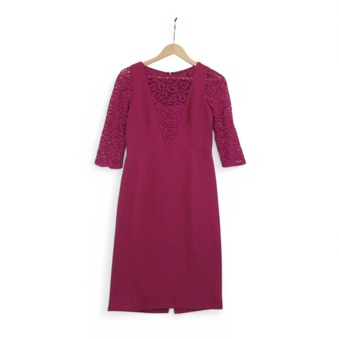 front image for Jaeger Vintage Mother Of Bride Dress Pink UK 8 Womenswear | Pre-loved