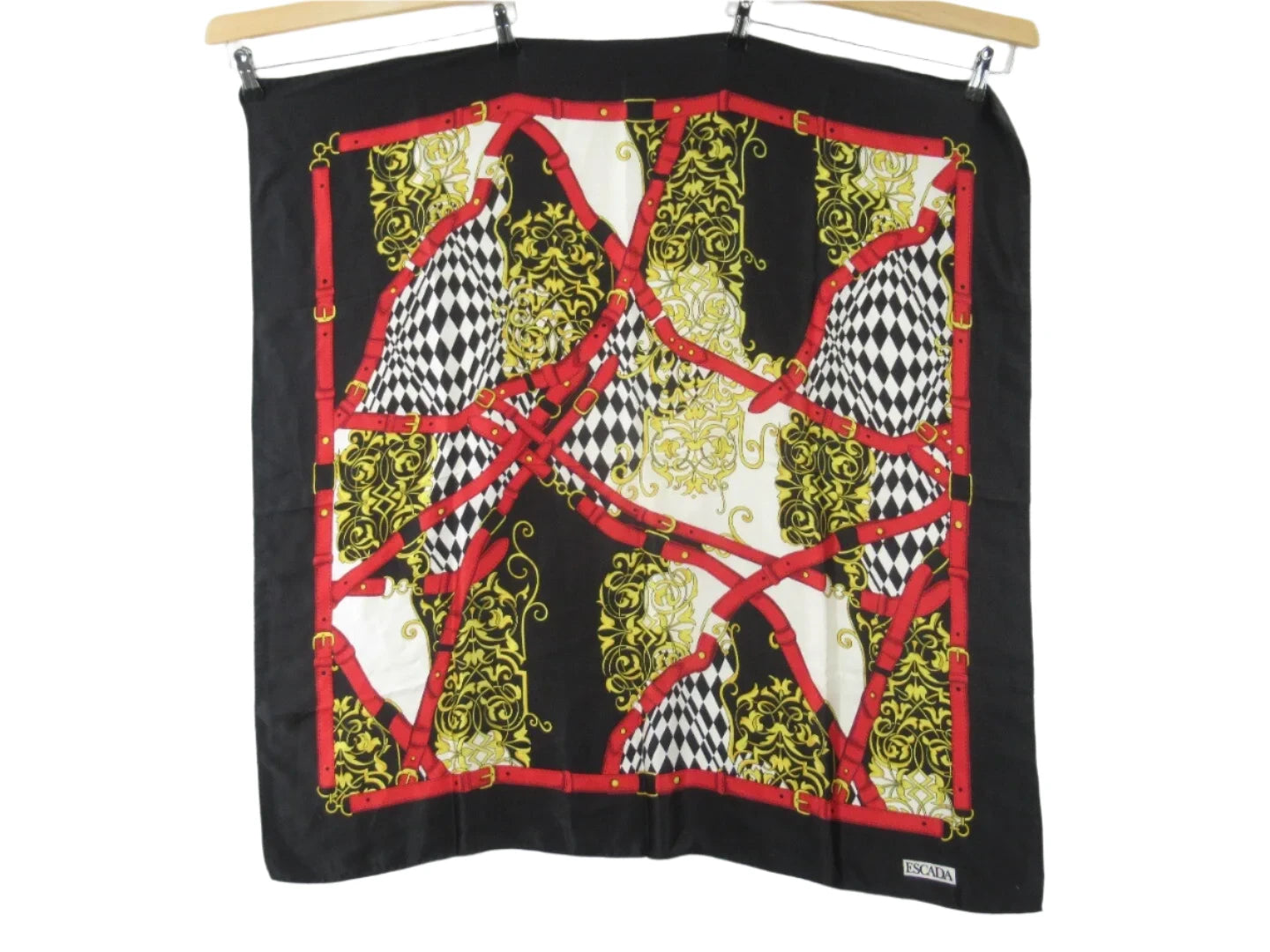 Front image for Escada 35"x35" Multicoloured Vintage Silk Scarf Womenswear | Preloved