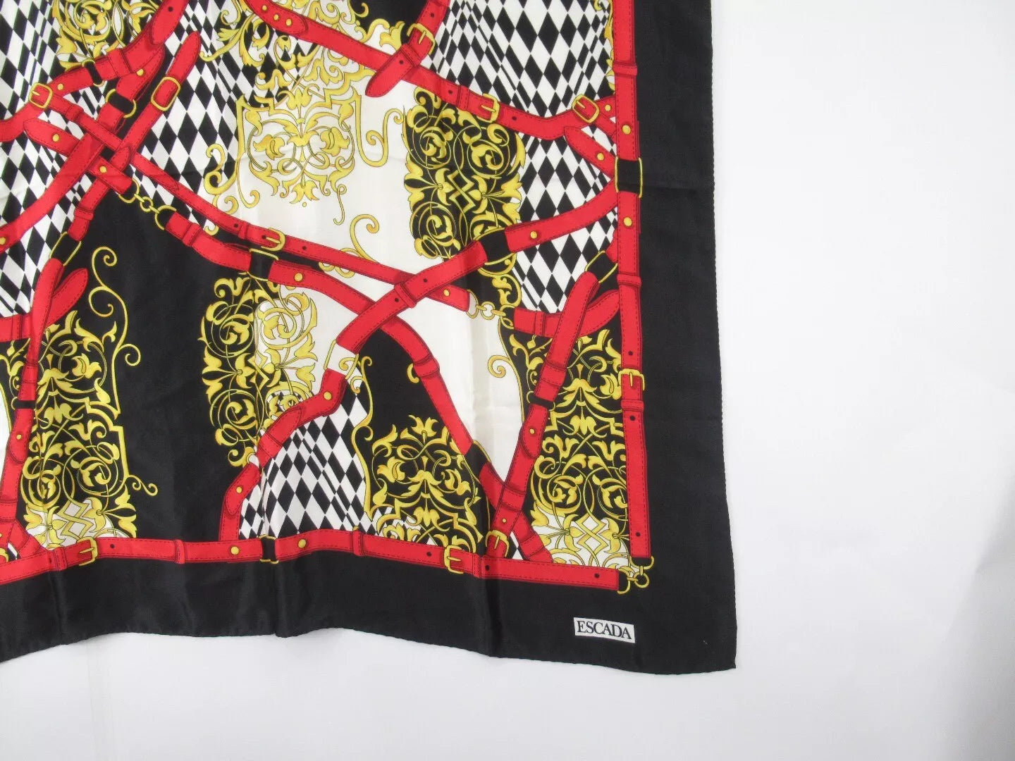 Corner image for Escada 35"x35" Multicoloured Vintage Silk Scarf Womenswear | Preloved