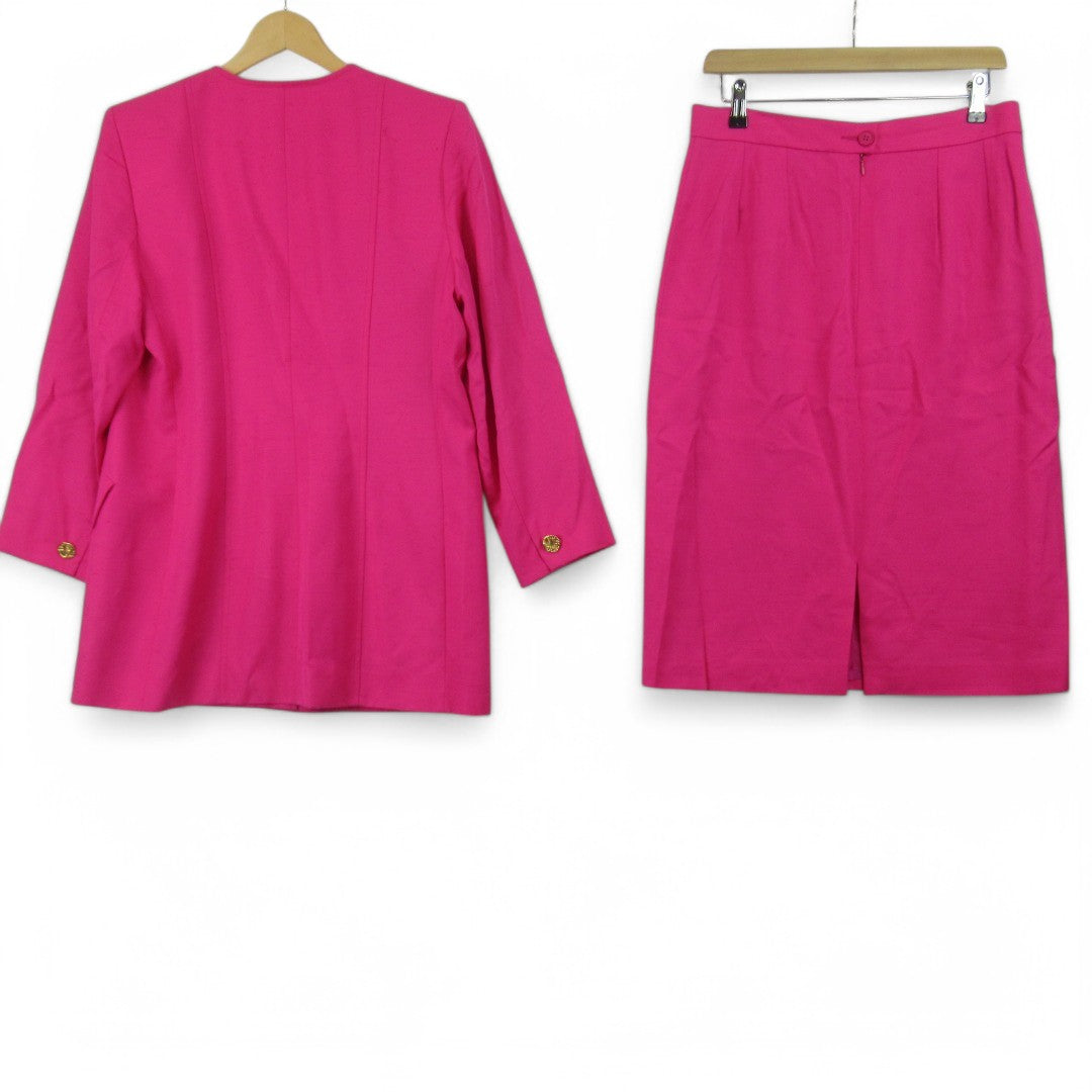 back image for Yves Saint Laurent Vintage Mother Of Bride Outfit UK 14 Pink | Pre-loved