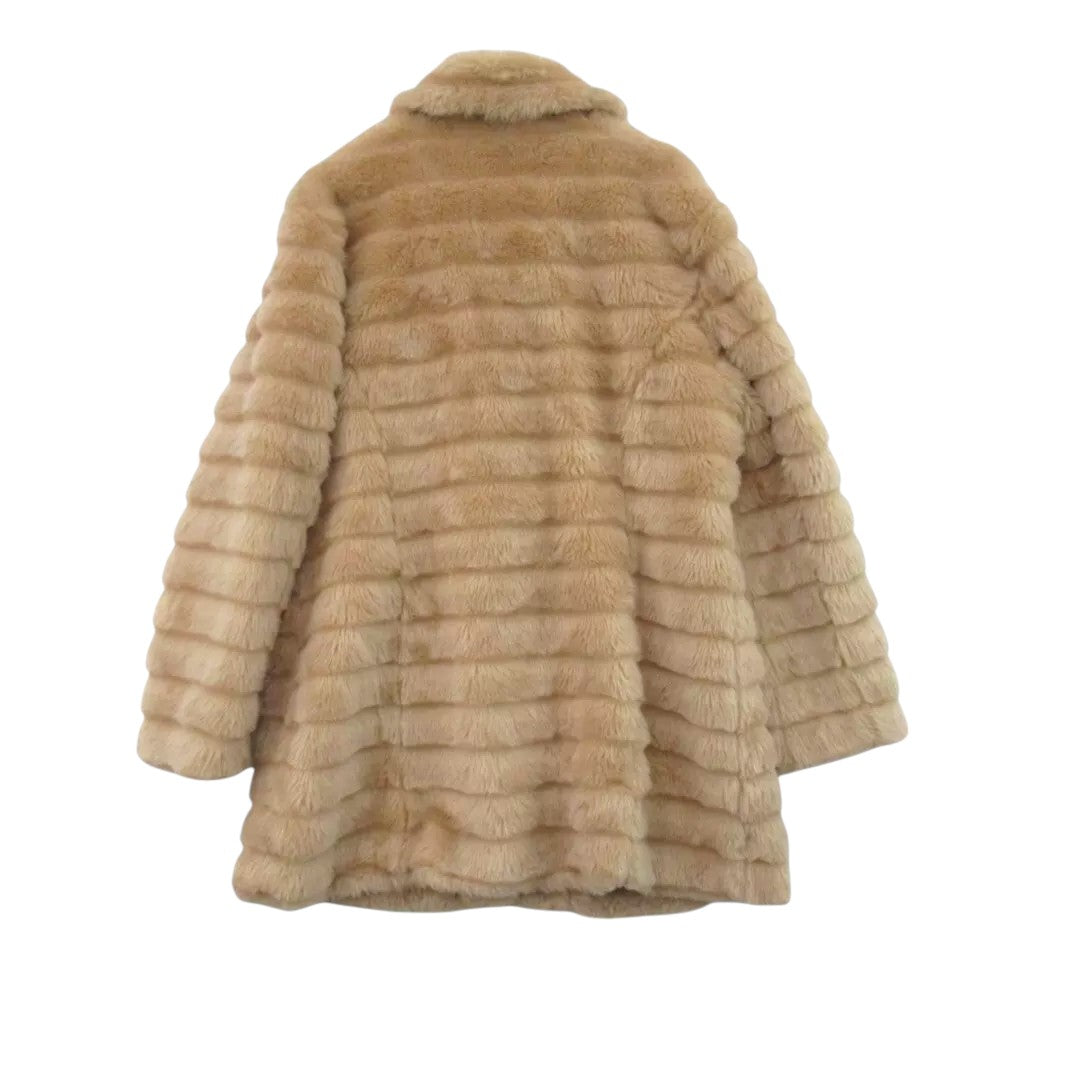 back image for Sugar Candy Faux Fur Coat UK 20 Beige Womenswear | Pre-loved