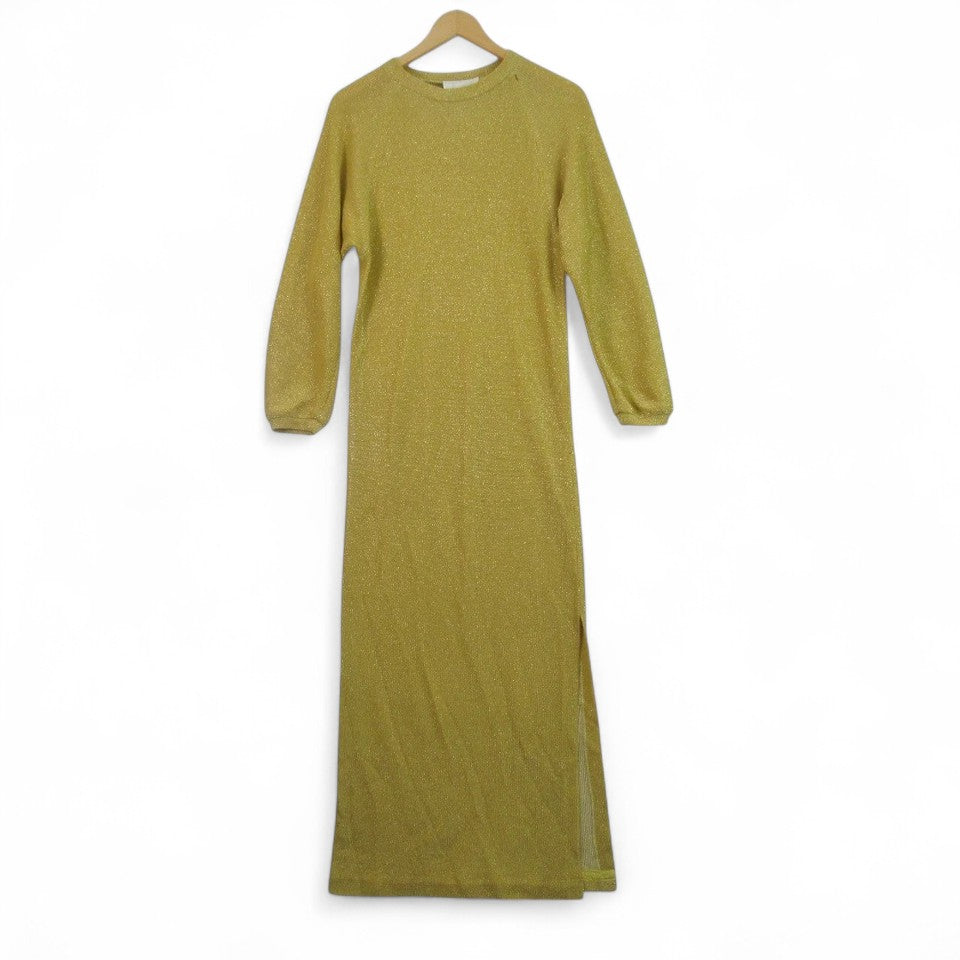front image for Bill Blass Vintage Long Dress Medium Gold Yellow Womenswear | Pre- loved