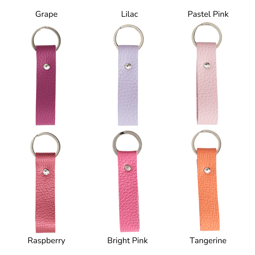 Handmade Leather Keyring – Choice of colours