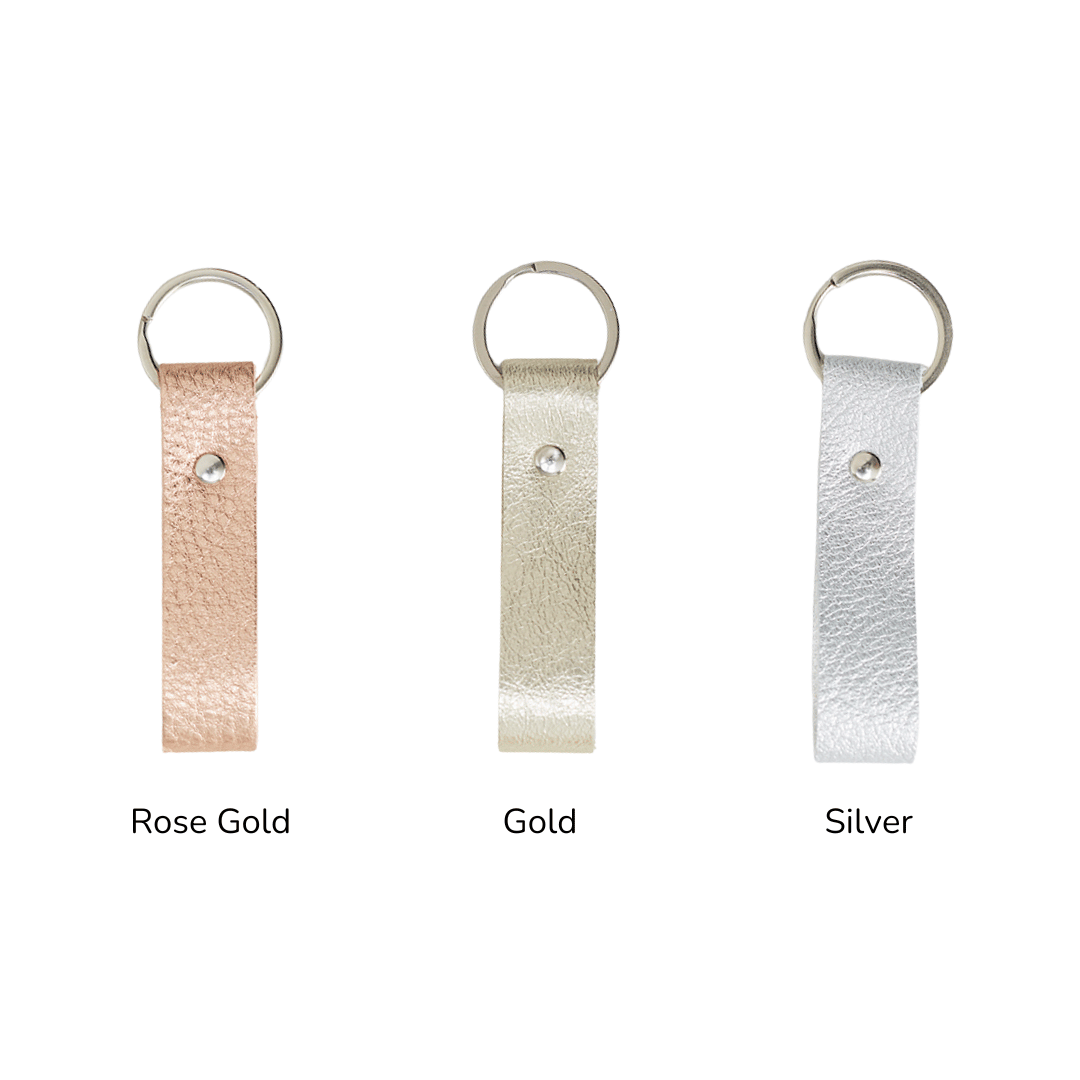 Handmade Leather Keyring – Choice of colours