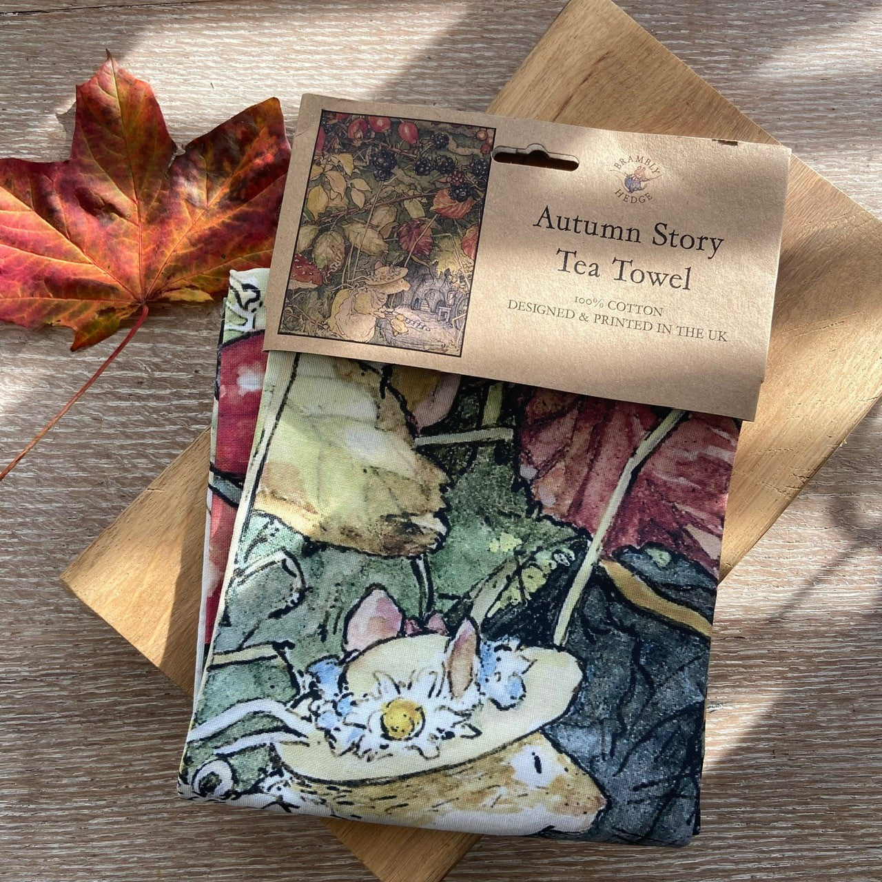 Autumn Bramley Hedge | Tea towel