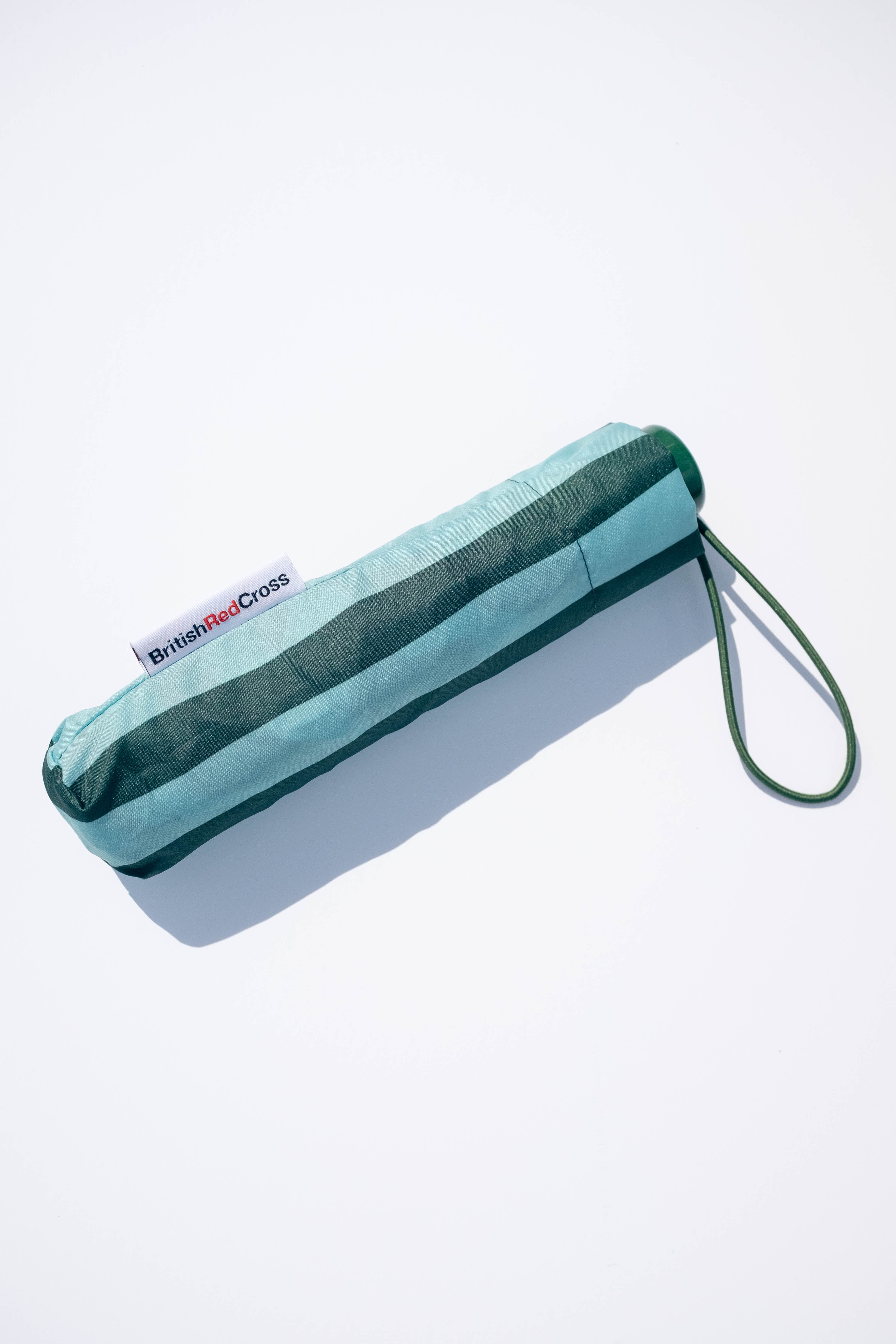 Blue/Green striped umbrella