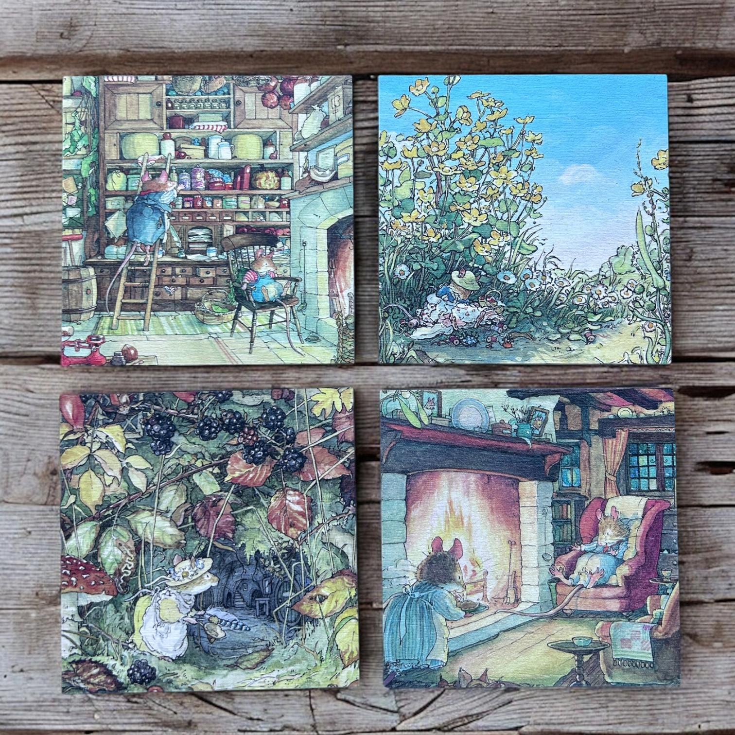 Summer Bramley Hedge | Wooden Coaster