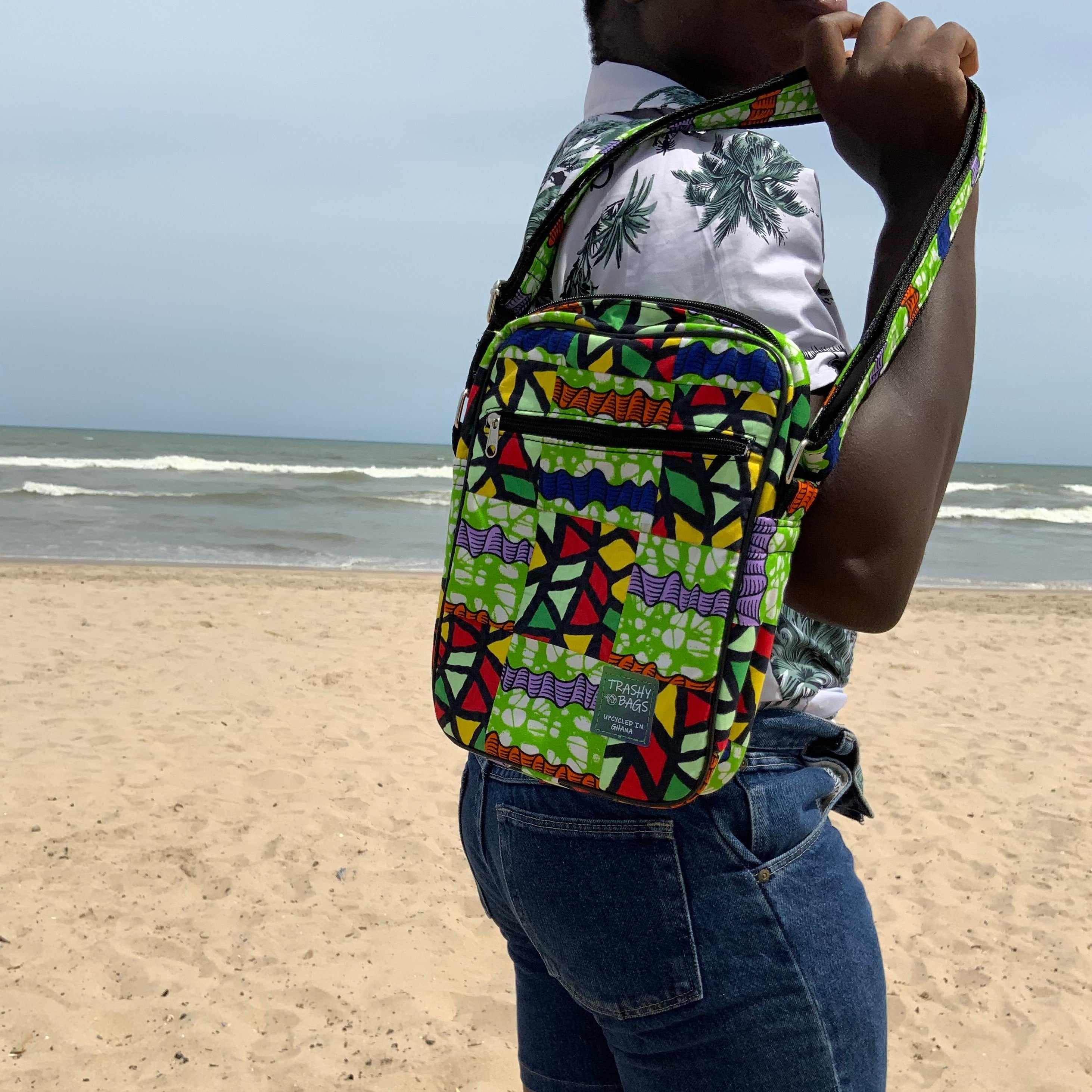 Trashy Bags Africa Recycled Fabric Crossbody Bag