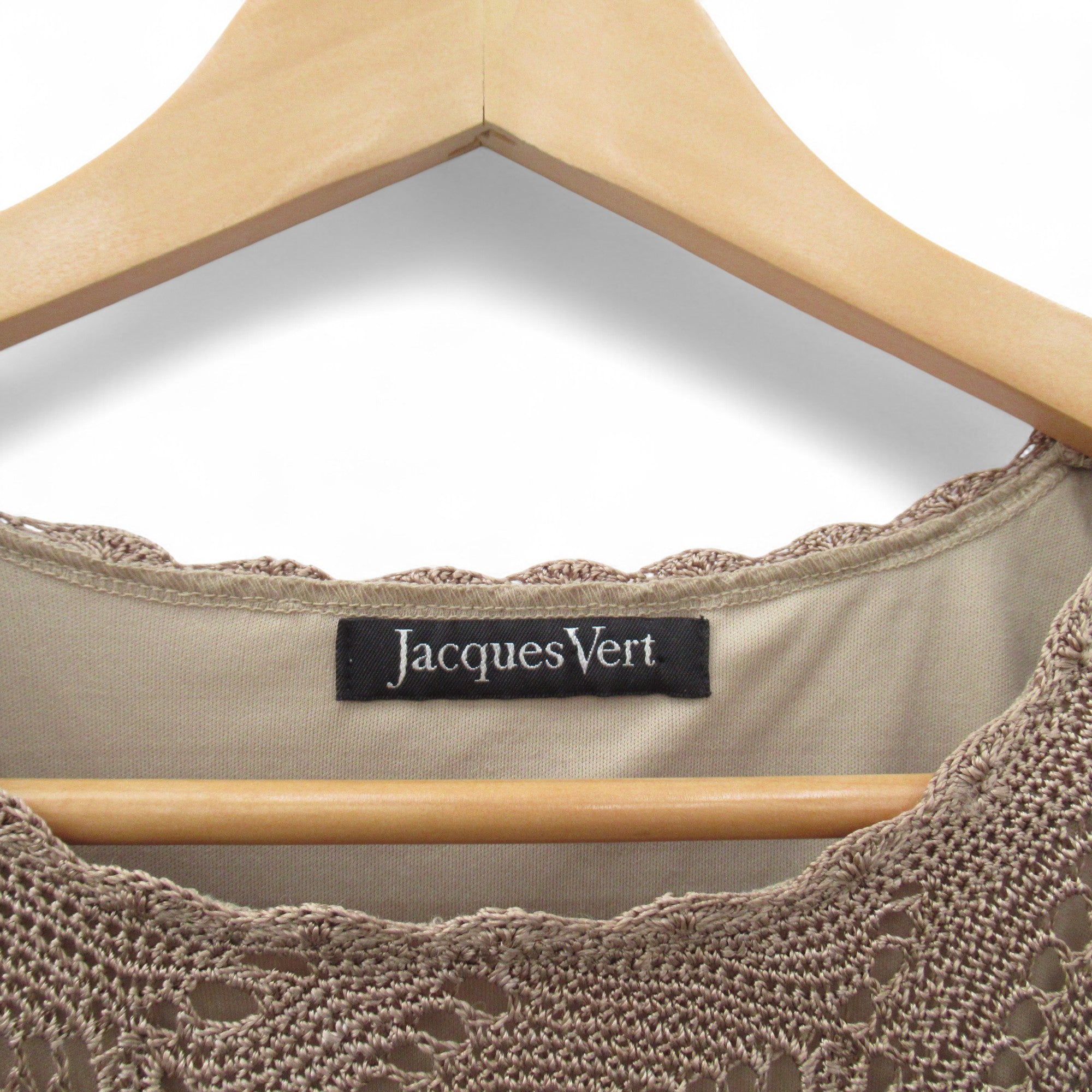 label image for Jacques Vert Crochet Top Gold Large Womenswear | Pre-loved