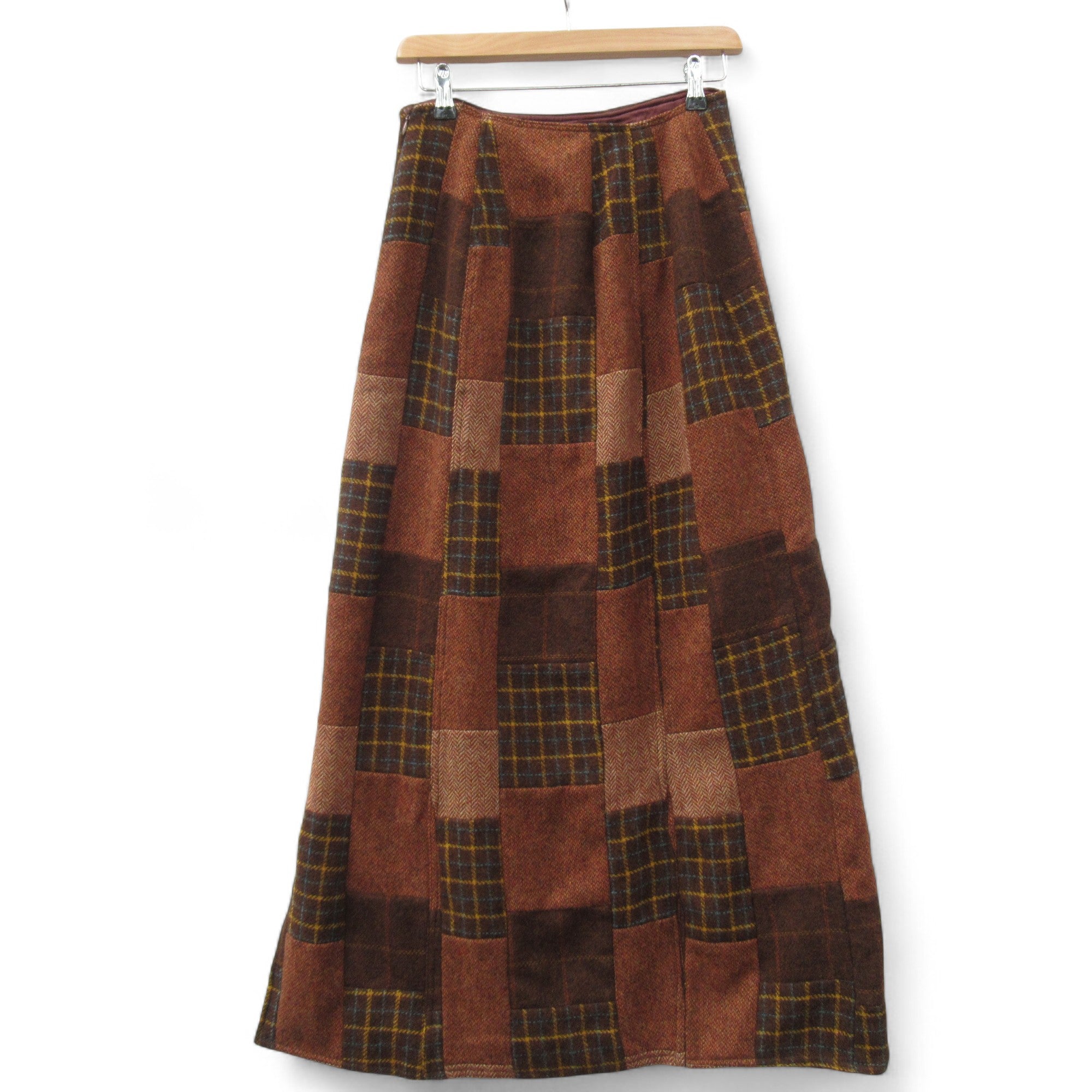 back image for Kenzo Jeans Wool Skirt Long Brown W26" Womenswear | Pre-loved 