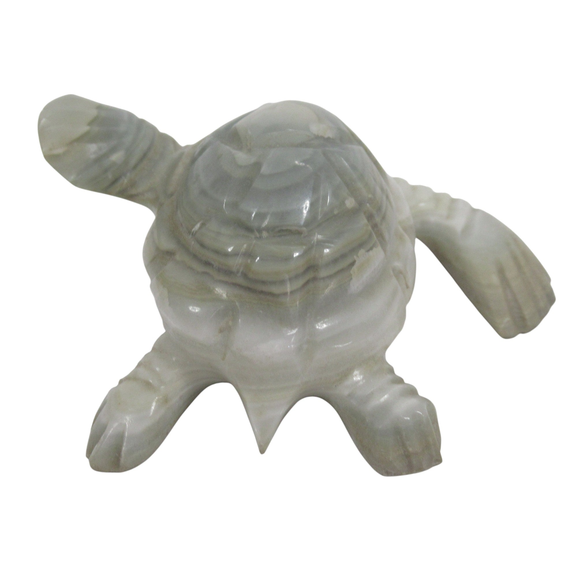 Rear image 2 of Polished Carved Stone Turtle Figure 10cm Unbranded