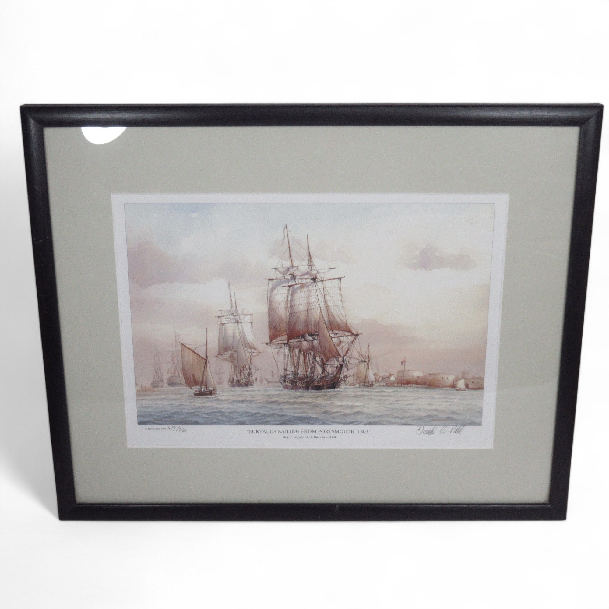 Front image of David Bell Euryalus Sailing from Portsmouth 1803 479/750
