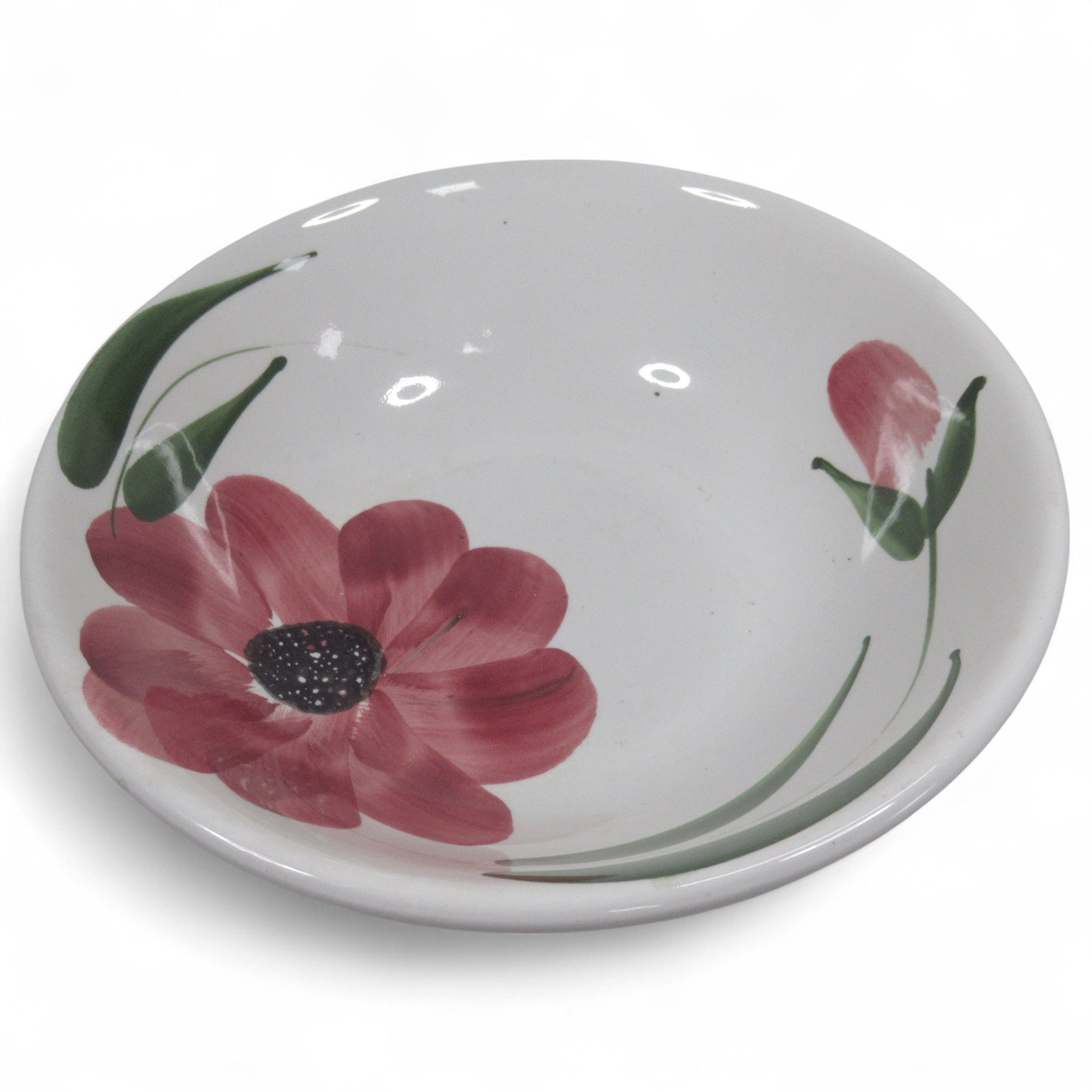 Side image of Stoviglierie Ceramic Pasta Bowl Made in Italy 9" Floral