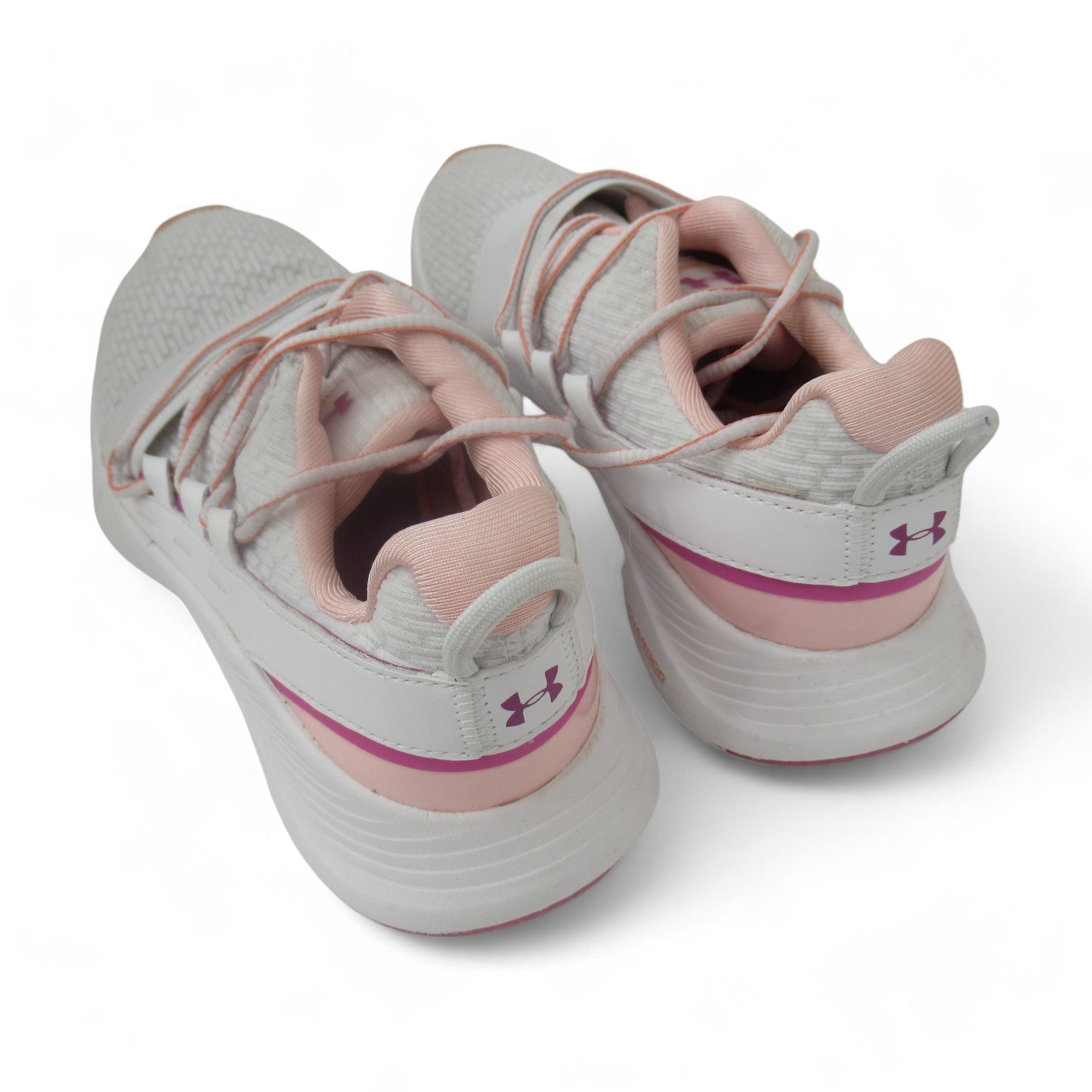 Back image for Under Armour UK 4 White Pink Trainers Sports Womenswear | Preloved