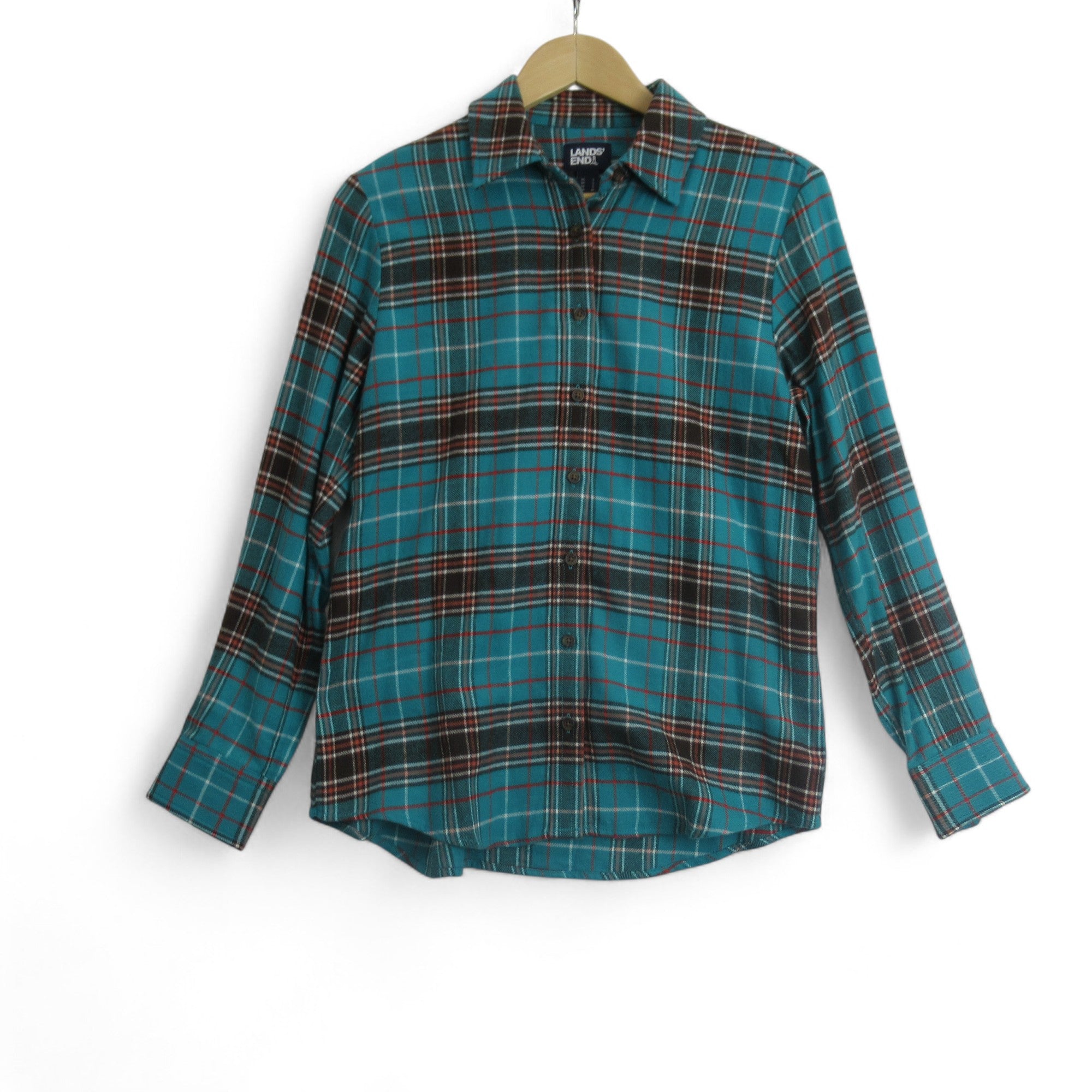 front image for Lands End Small Multicoloured Check Shirt Womenswear | Preloved