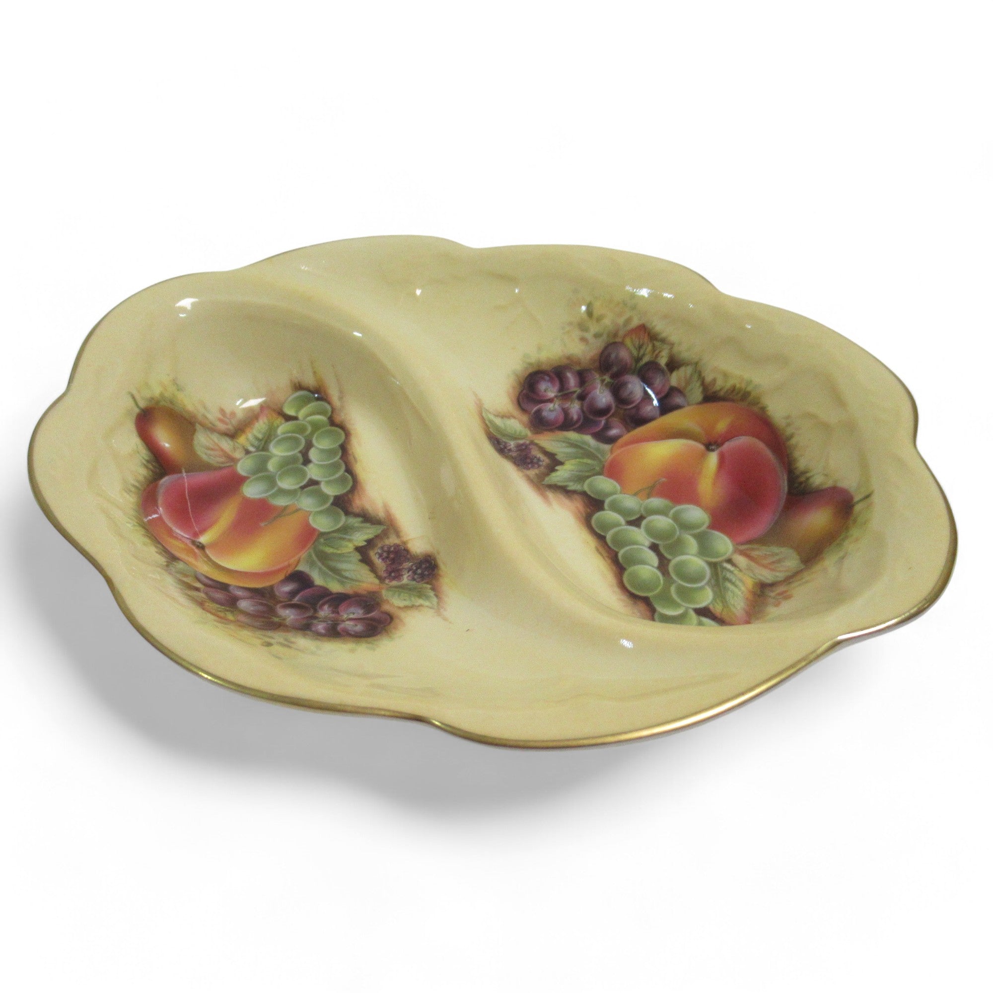 Aynsley Orchard Gold Bone China Sectioned Dish Preloved