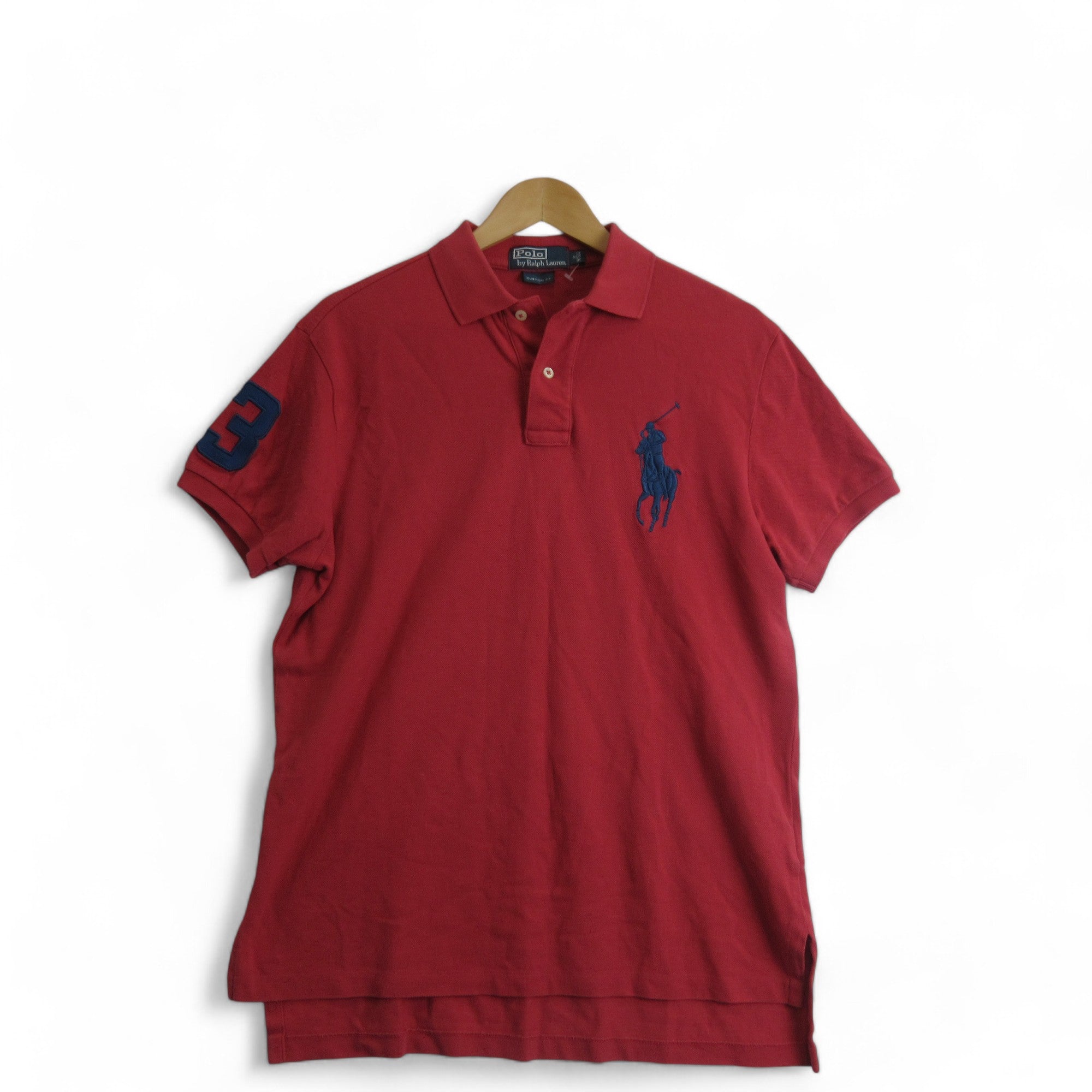 front image for Ralph Lauren Medium Red Polo Shirt Menswear | Preloved