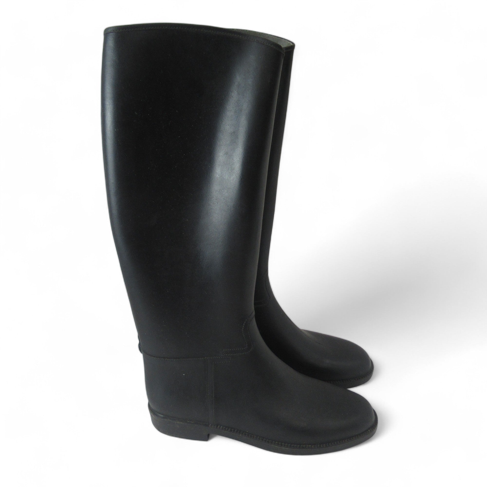 side image for adett UK 8 Black Rubber riding Boots Womenswear | Preloved