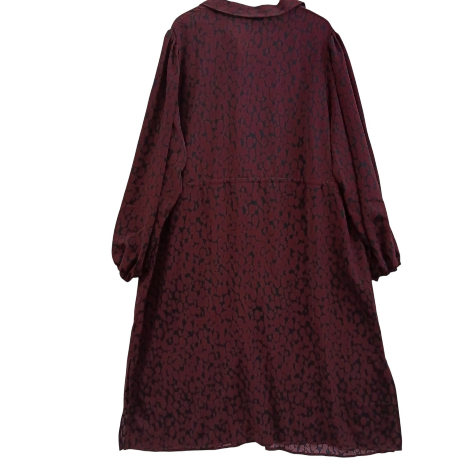 Back image for  New Look Curves Red Black Animal Print Midi Dress UK 28  Womenswear | Pre-loved