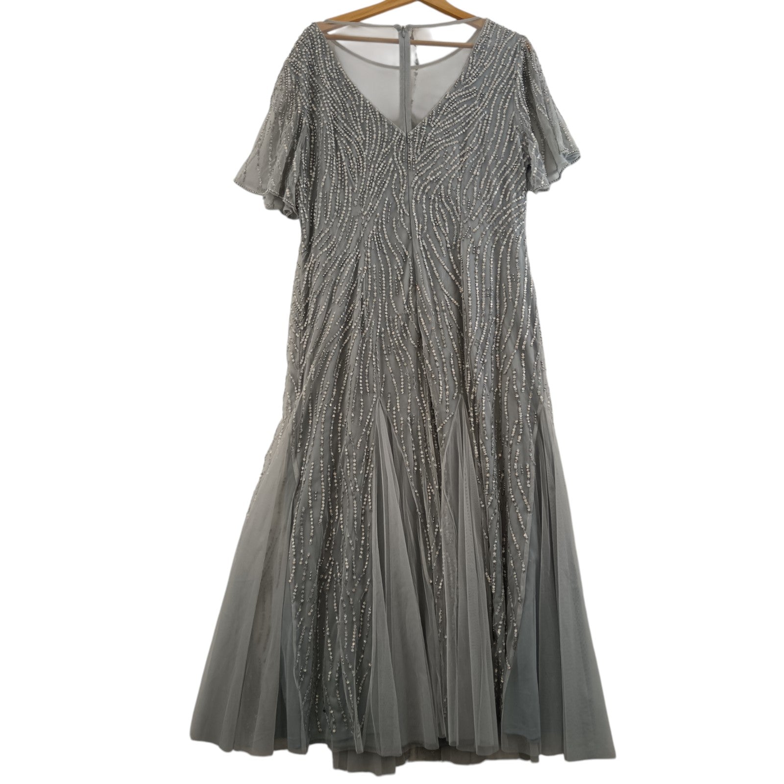 Back image for Joanna Hope Grey Mesh Dress UK 20 Womenswear | Pre-loved