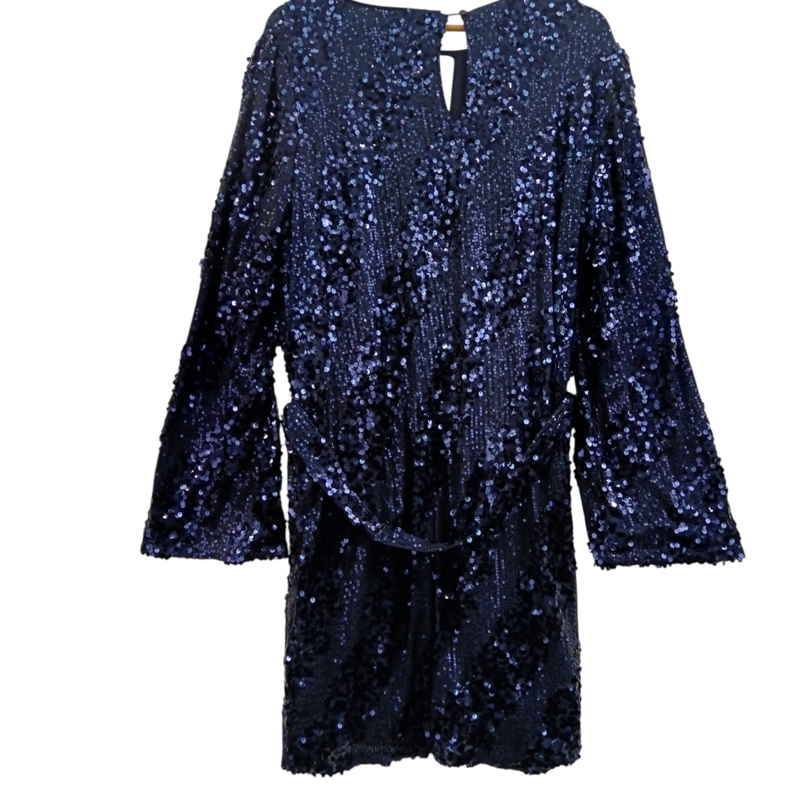 Back image for Lipsy London Navy Blue Sequined Dress UK 22 Womenswear | Pre-loved