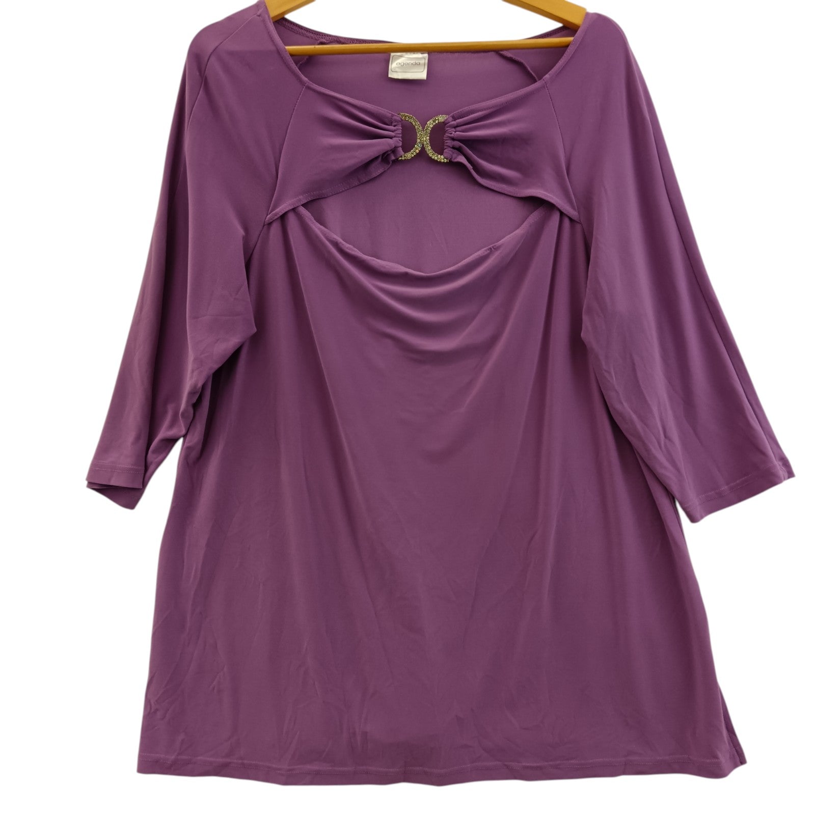 Front image for Agenda Purple Blouse UK 22 Womenswear | Pre-loved