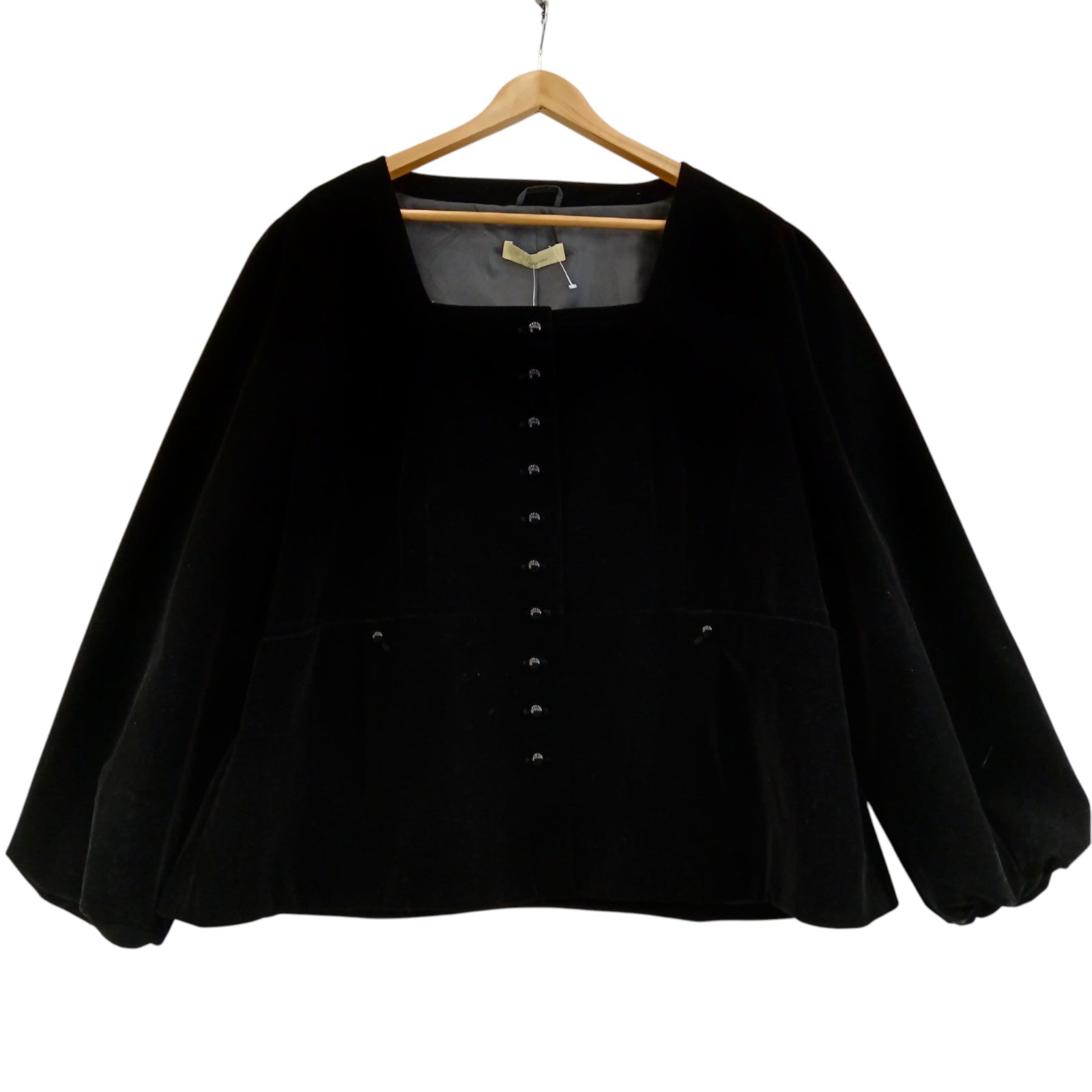 Front image for Agenda Black Velvet Jacket UK 26 Womenswear | Pre-loved