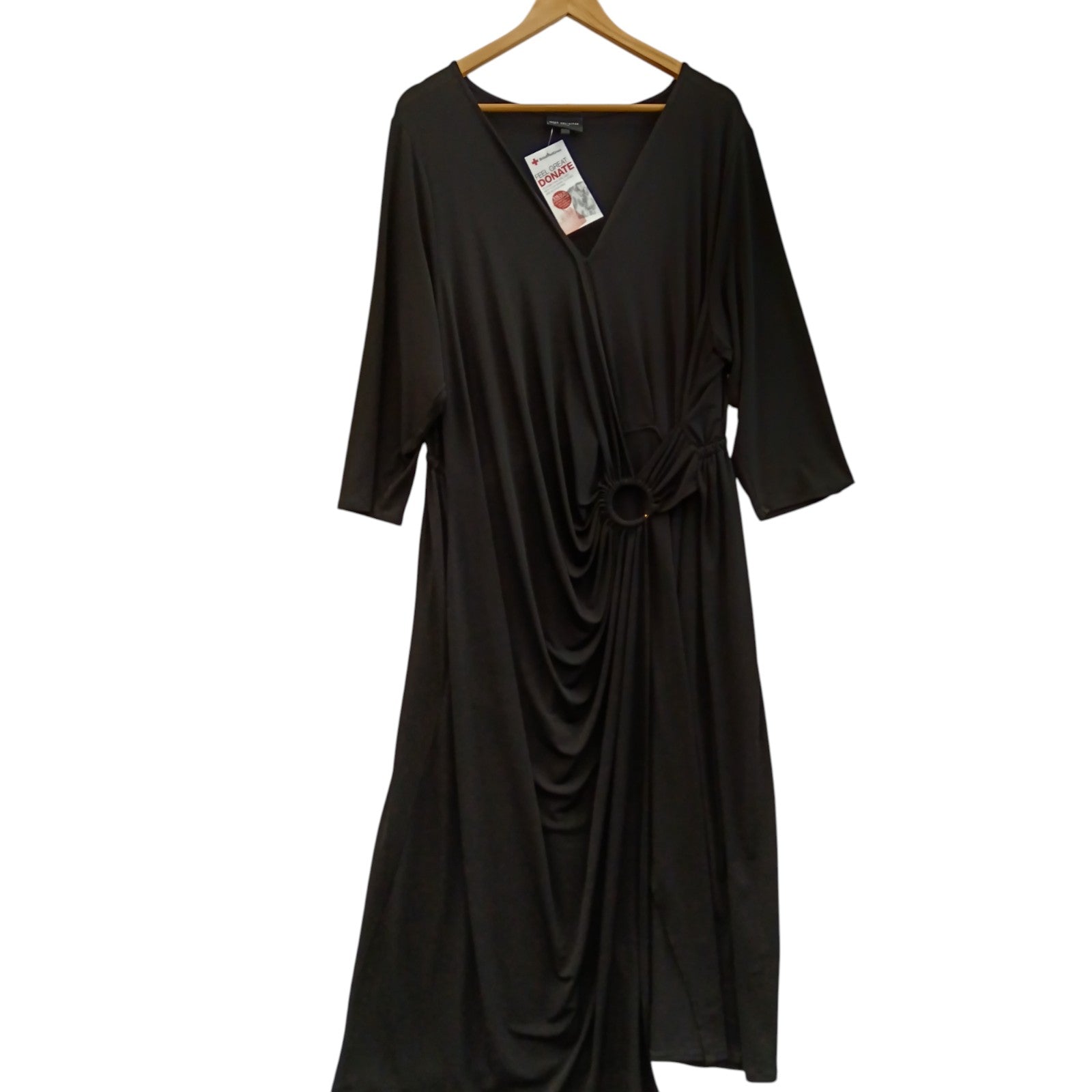 Front image for Live Unlimited Black Midi Dress UK 24 Womenswear | Pre-loved