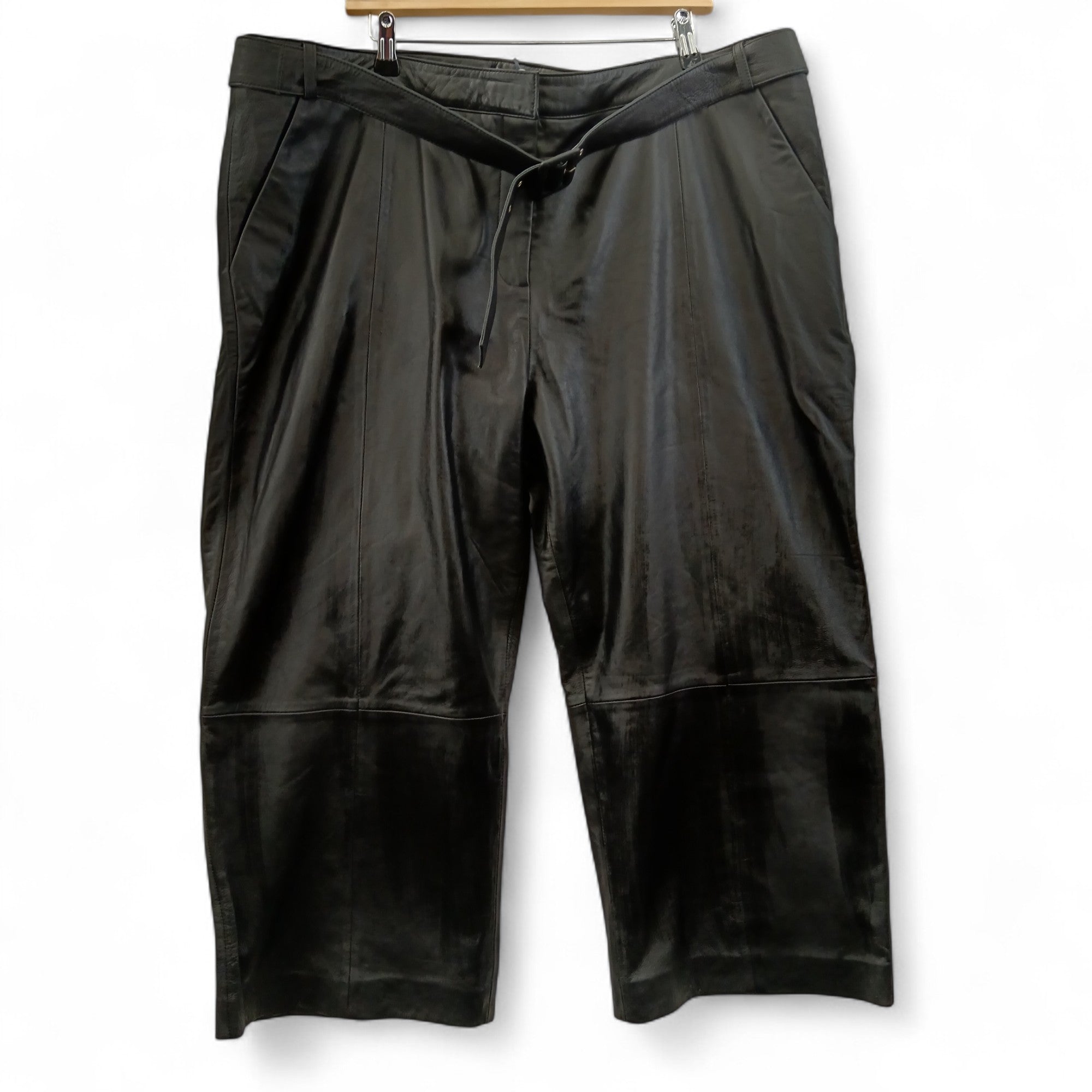 Front image for Jo by Joanna Hope Black Leather Trousers UK2XL -Tags On Womenswear | Pre-loved