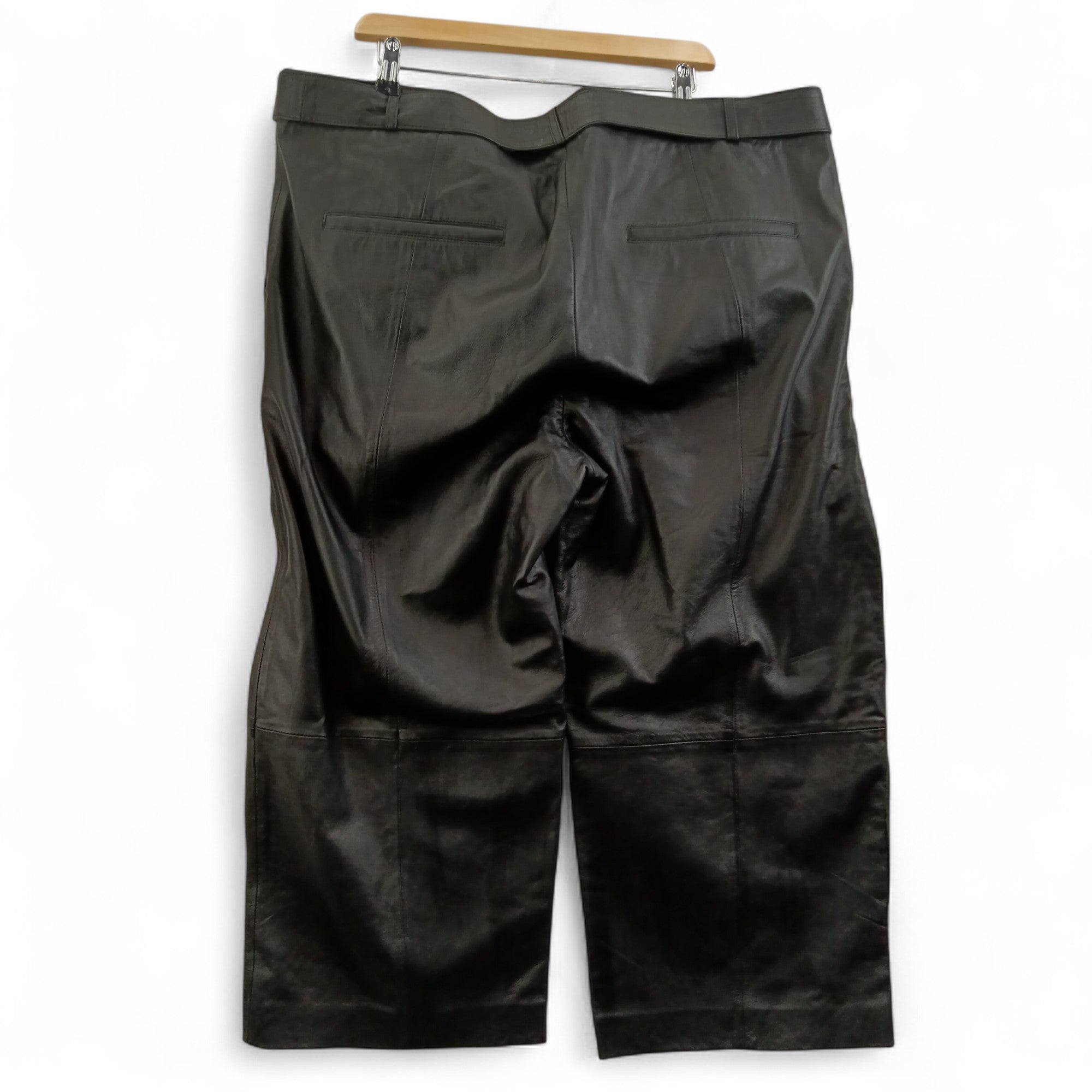 Back image for Jo by Joanna Hope Black Leather Trousers UK2XL -Tags On Womenswear | Pre-loved