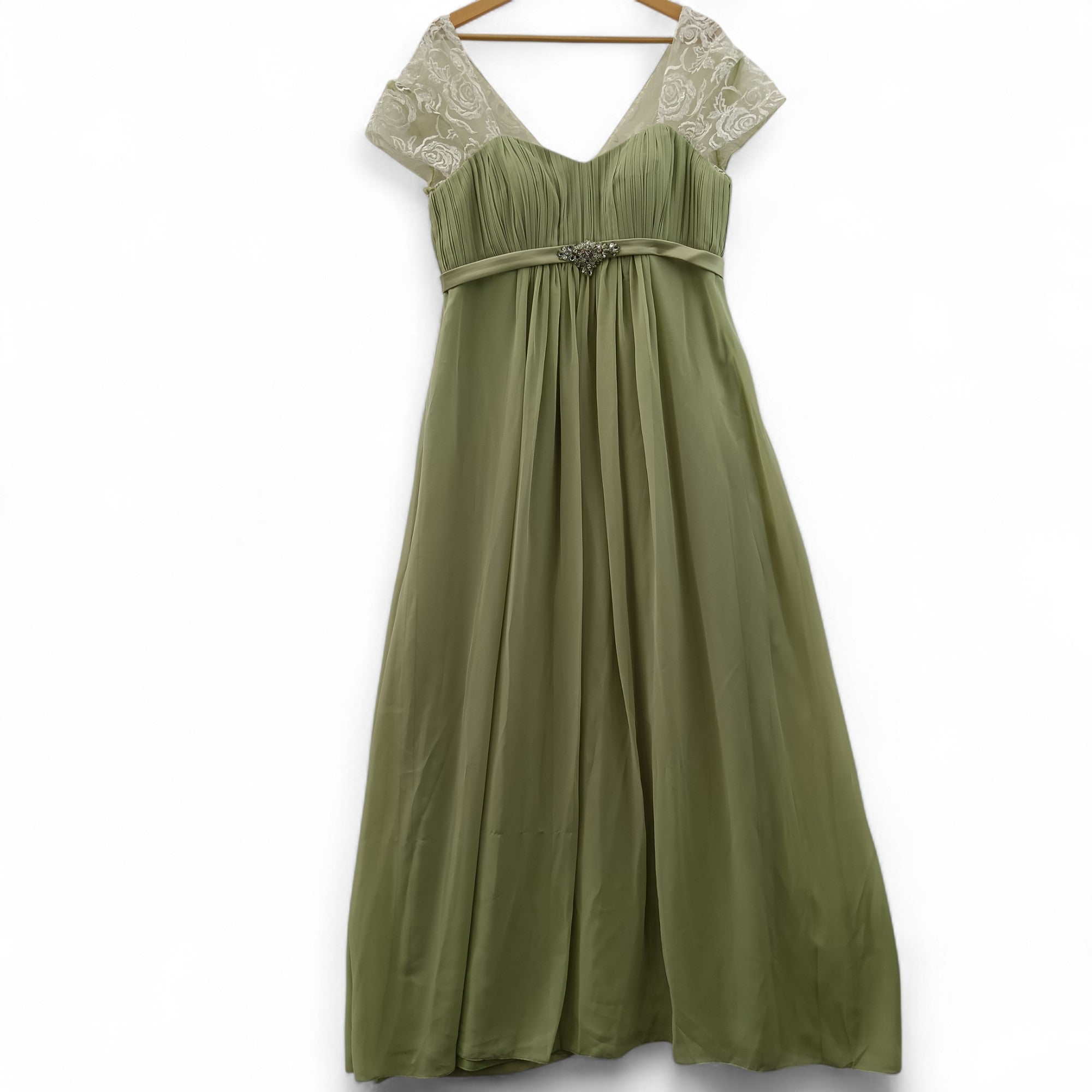 Front image for Mark Lesley Olive Green Dress UK Large Womenswear | Pre-loved