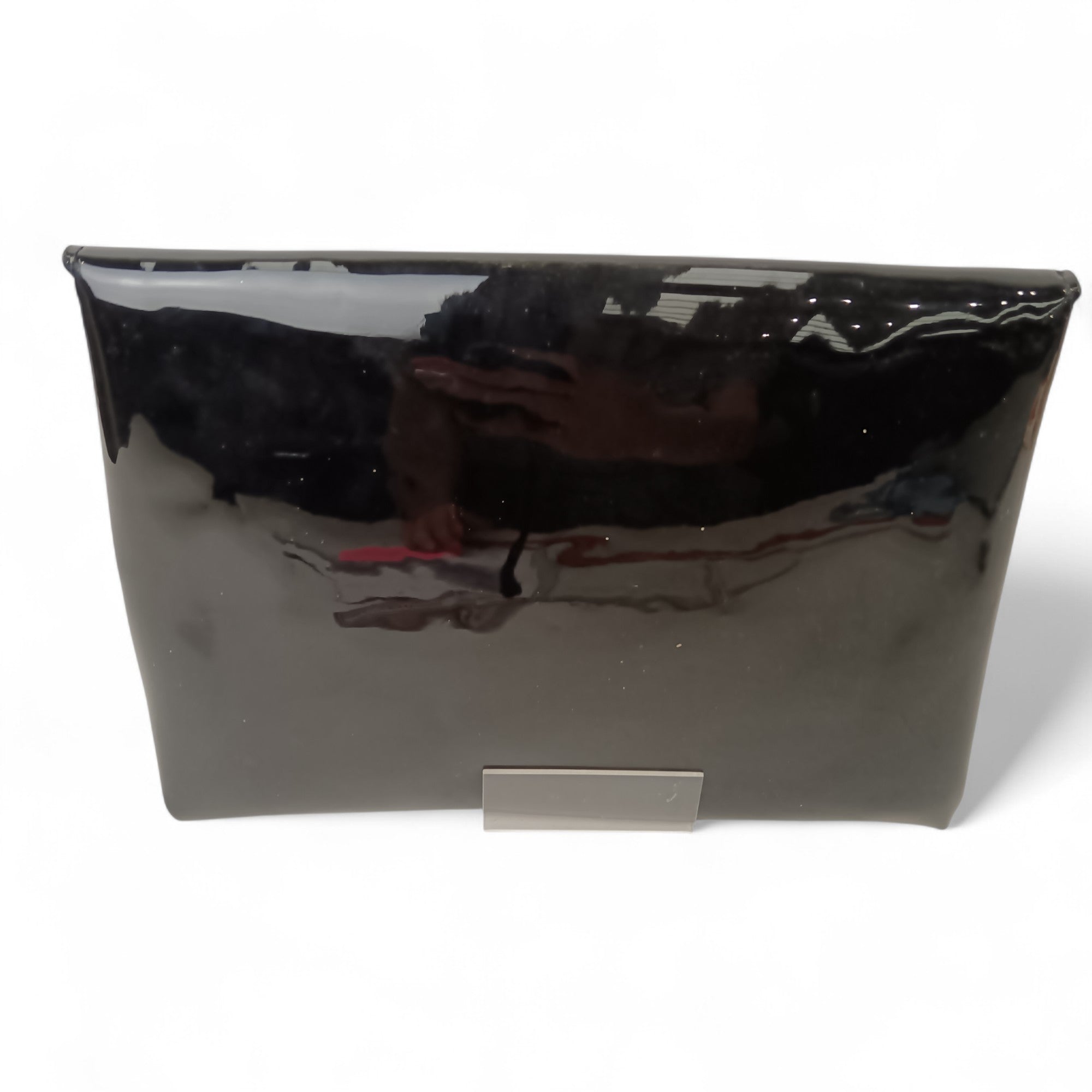 Back image for Jasper Conran Black Patent Clutch Bag- Womenswear | Pre-loved
