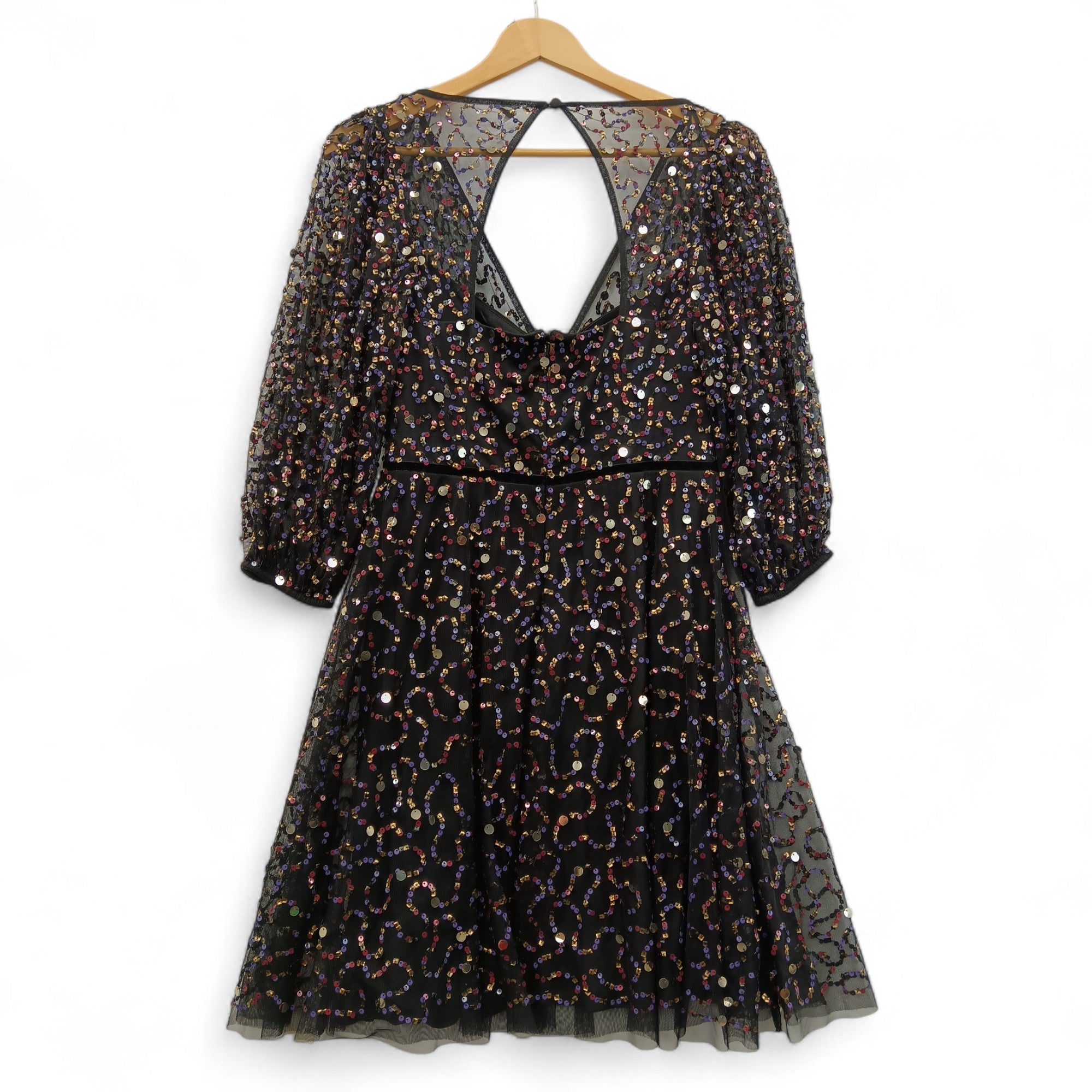 Black image for Monsoon Black Sleeved Knee Length Dress UK 8- Tags On- Womenswear | Pre-loved