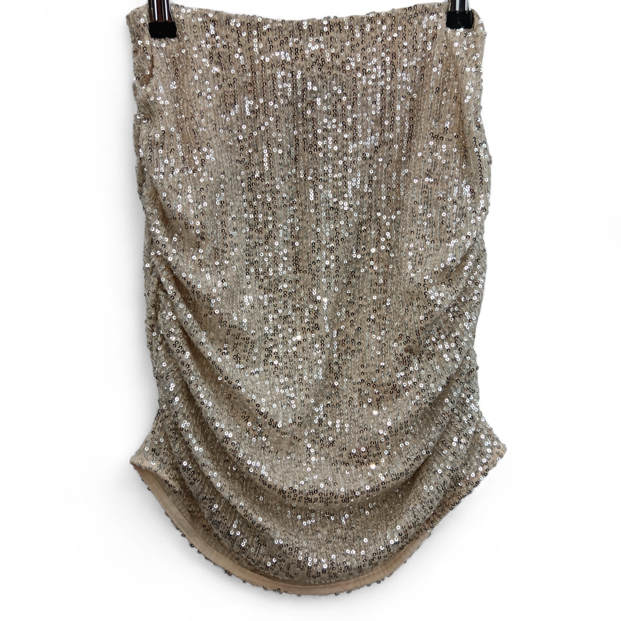 Front image for Lipsy Gold Sequined Ladies Sleeveless Top UK 8- Tags On- Womenswear | Pre-loved