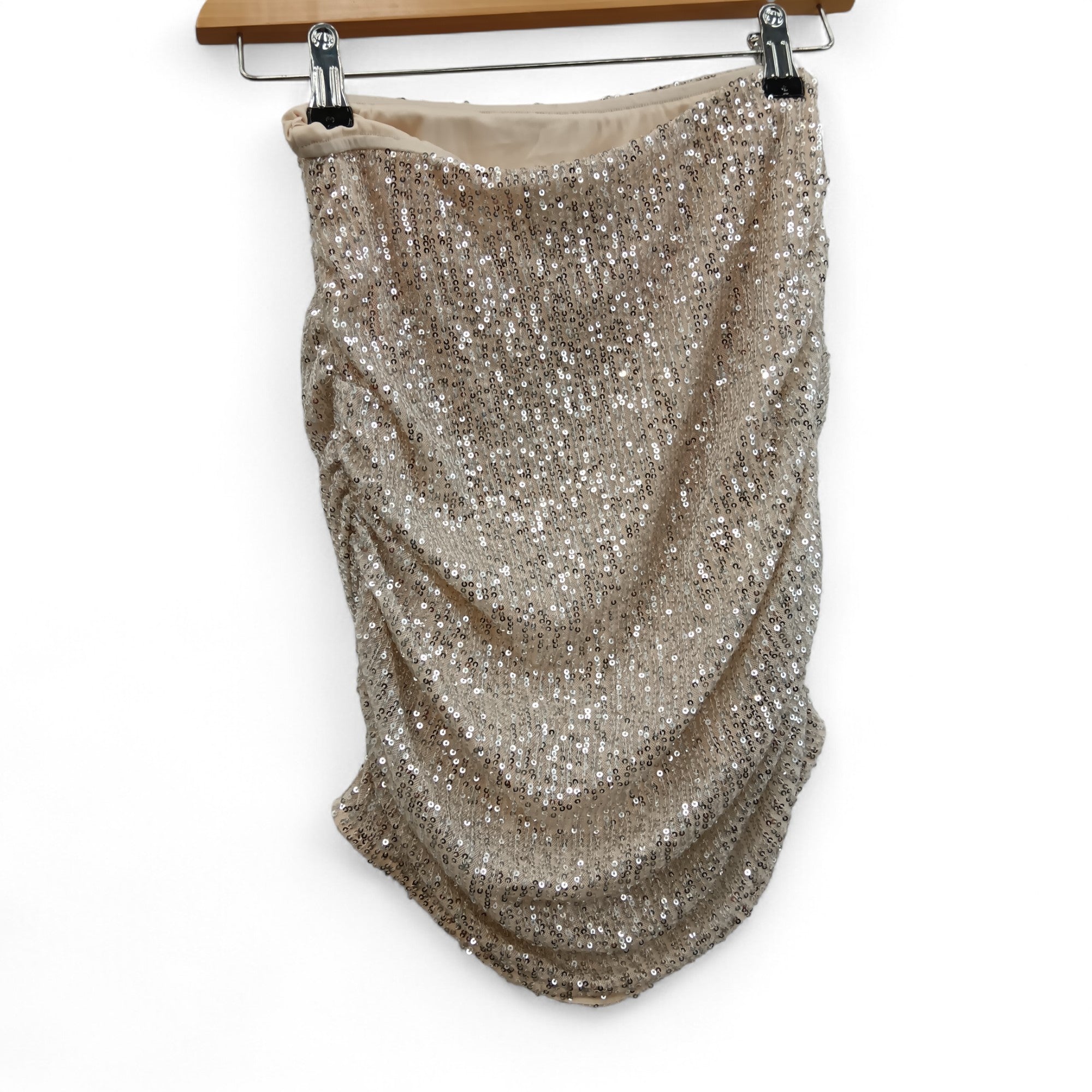 Back image for Lipsy Gold Sequined Ladies Sleeveless Top UK 8- Tags On- Womenswear | Pre-loved