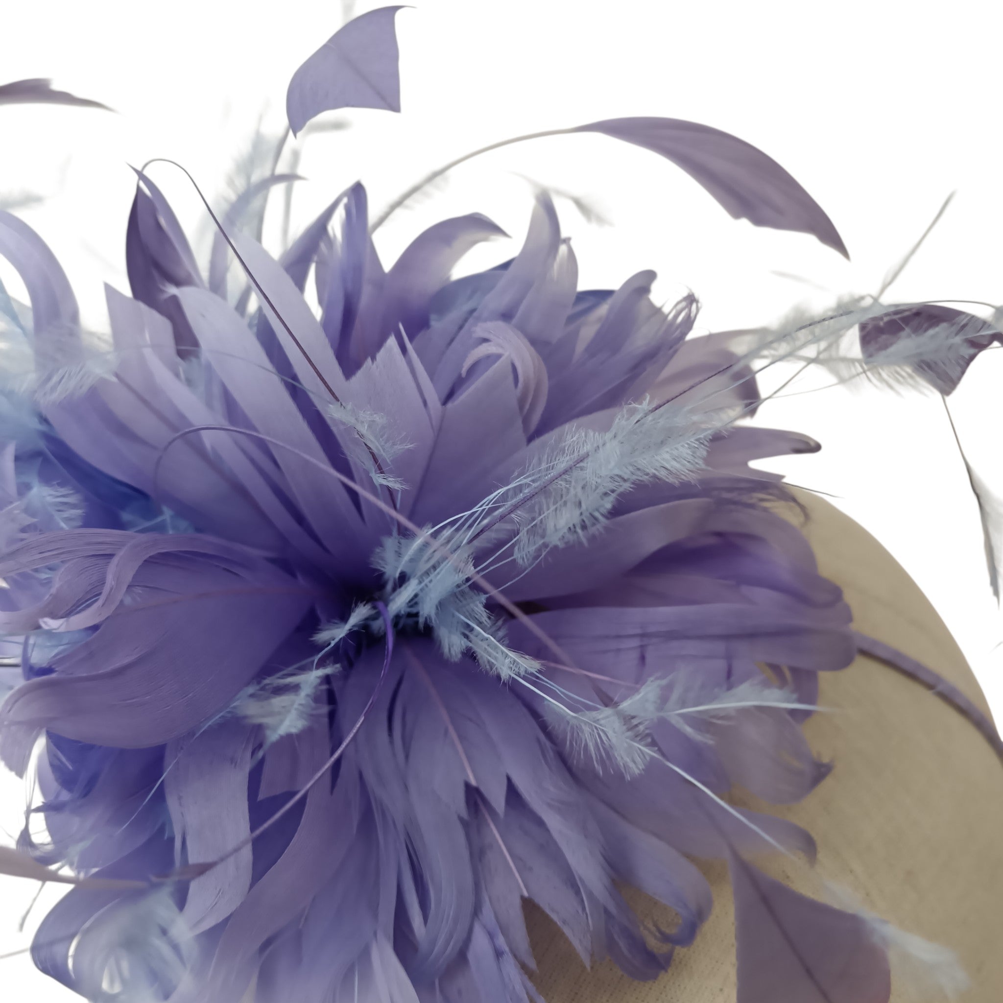 Close up image for Jacques Vert Lilac Feathers Special Occasion Wedding Fascinator Womenswear | Pre-loved