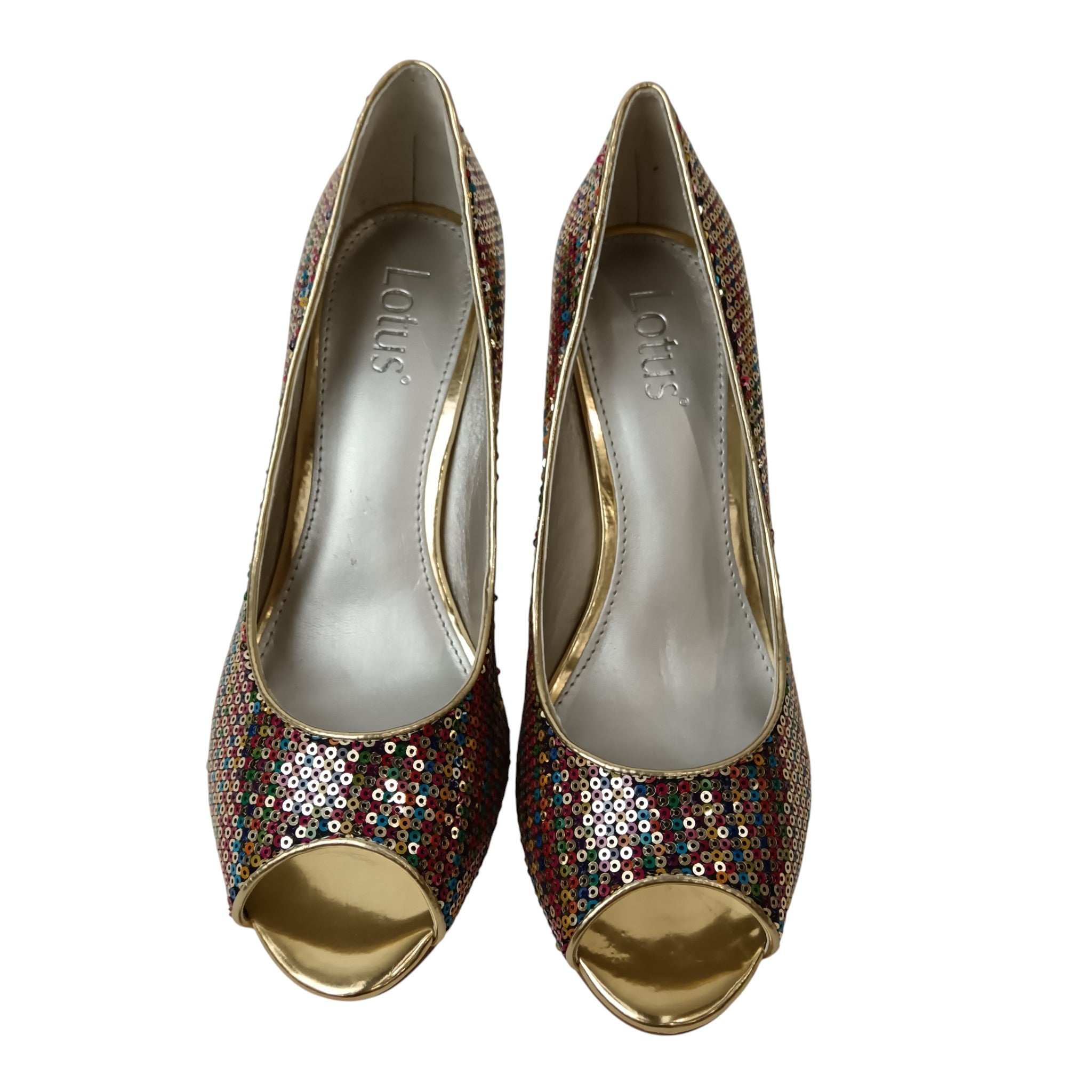 Front image for Lotus Multicoloured Sequins Heeled Shoes UK 6 -Tags On- Womenswear | Pre-loved